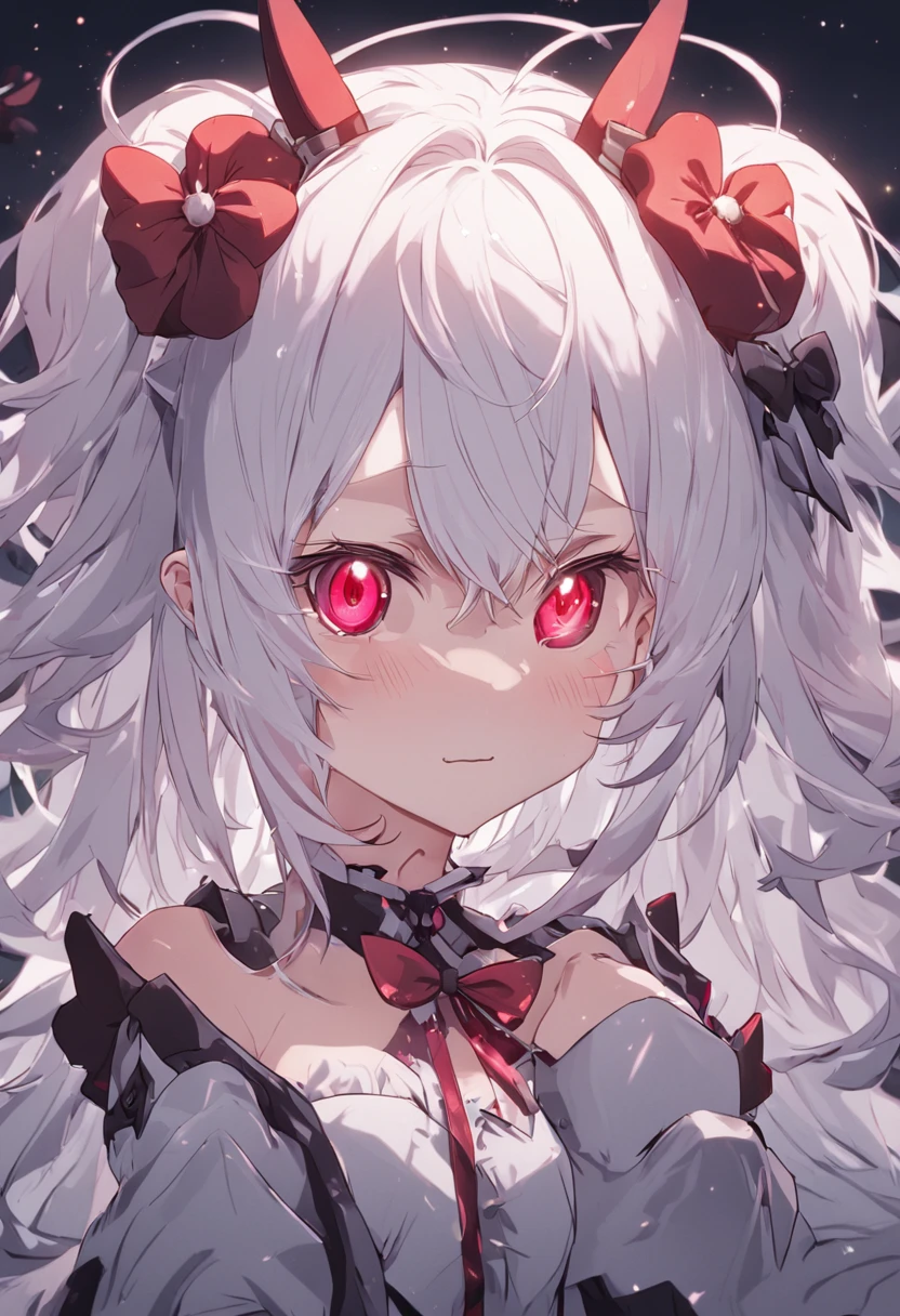 2 demon girls kissing, demon horns, hugging each other, groping chest, blushed face, black shirt, white skirt, beautiful eyes finely detailed, big breast, (red and white hair color, multi colored hair), romantic, pixiv, anime girls, seductive smile while unbutton her shirt, licking her own lips, (beautiful detailed eyes:1.6), extremely detailed face, perfect lighting, extremely detailed CG, (perfect hands, perfect anatomy).