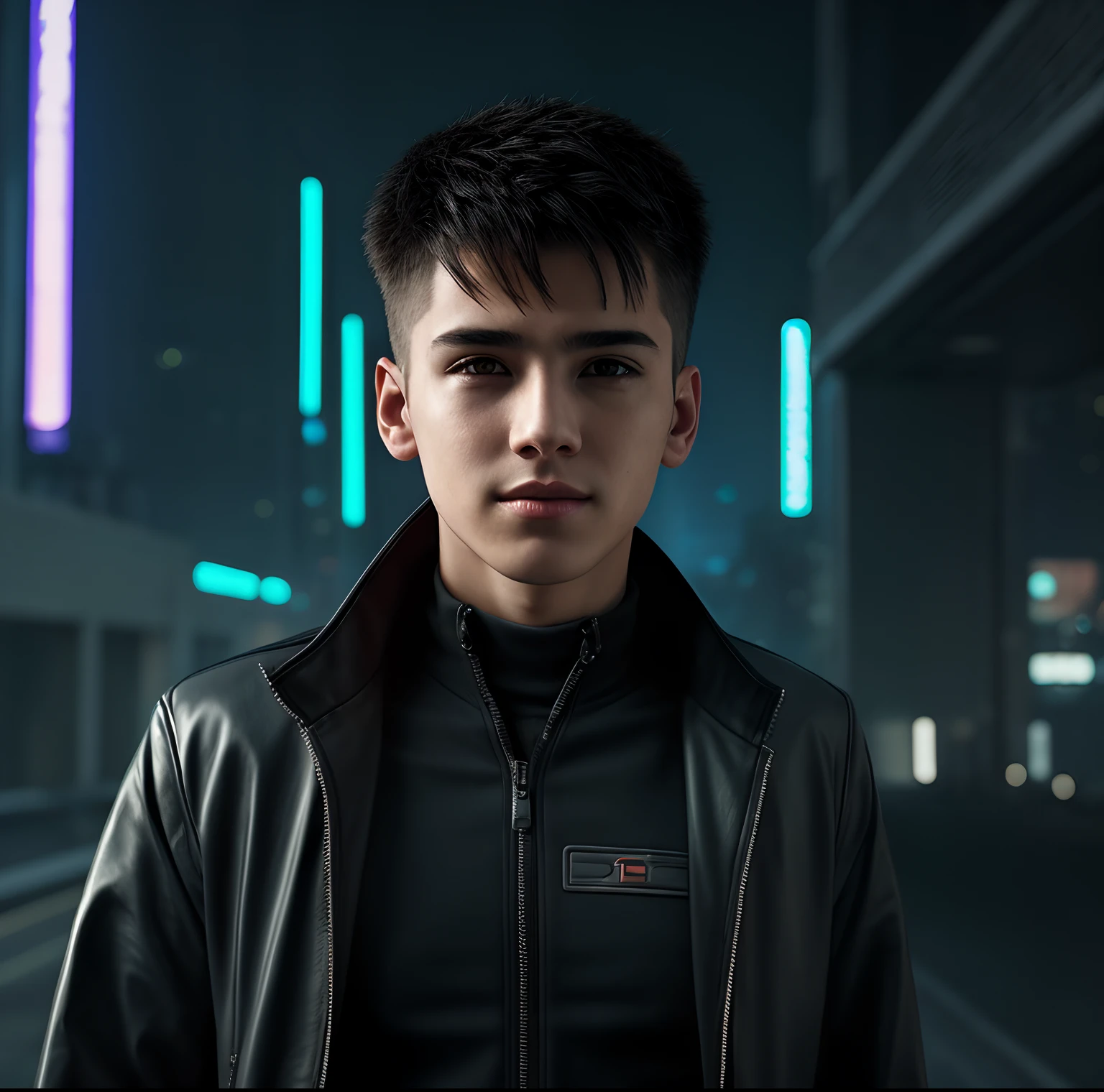 Change background cyberpunk boy realistic face ultra hd