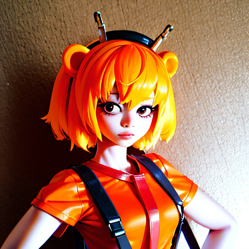 Orange jellyfish head，tigre，female，Kig system，Suspenders，vivaciousness，
