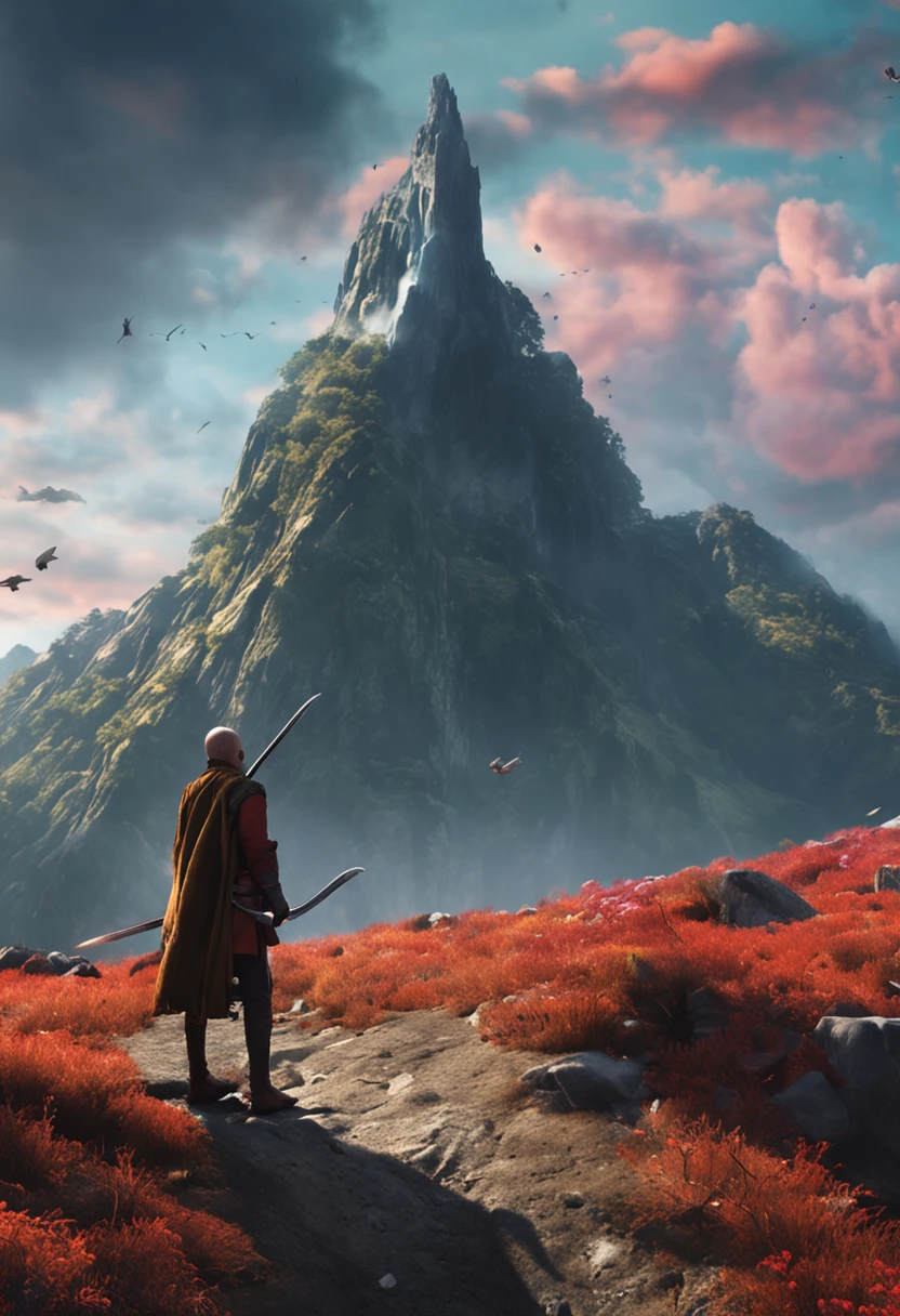 Above the lonely mountain of the Hanging Sword Gate，It's just that young
digit，