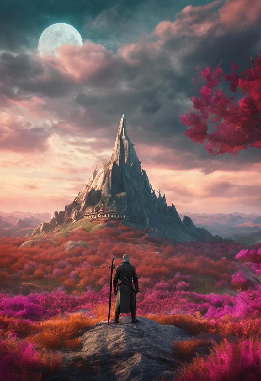Above the lonely mountain of the Hanging Sword Gate，It's just that young
digit，