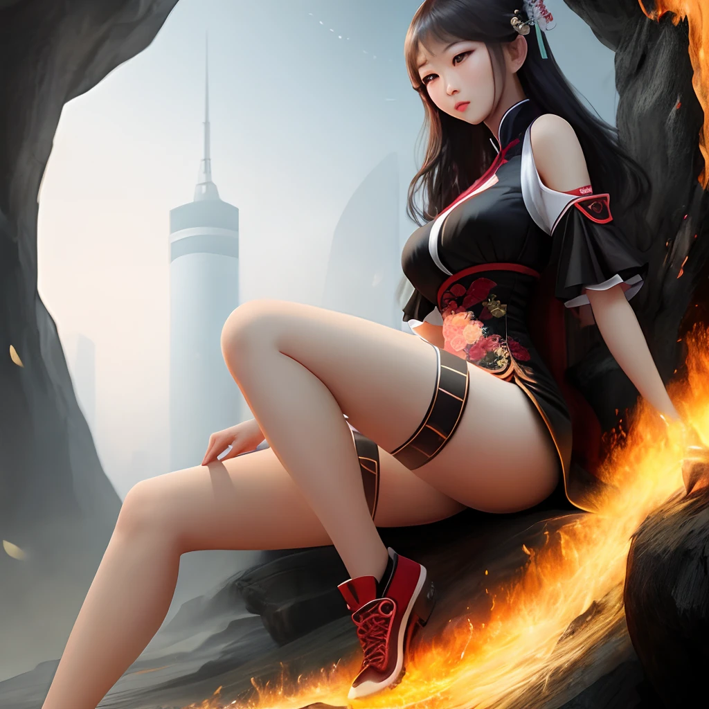 extreme picture quality,Long legs,breast enhancement,Real Human,Chinese beautiful woman