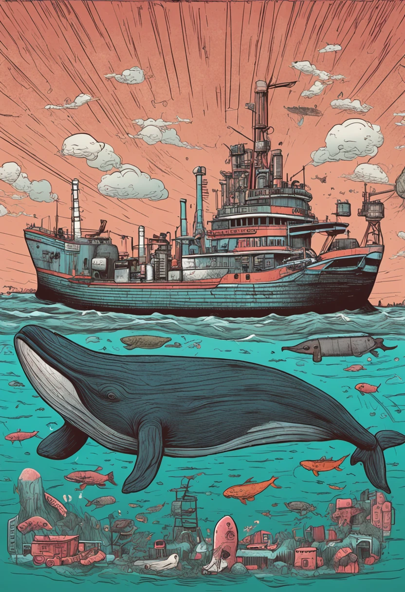 Whale mutation+(radiating:1.2)、Japan vessels、Sewage pipes+(nuclear power plant:1.1)、Green sewage,Sleeping floating dead fish rotten shrimp
