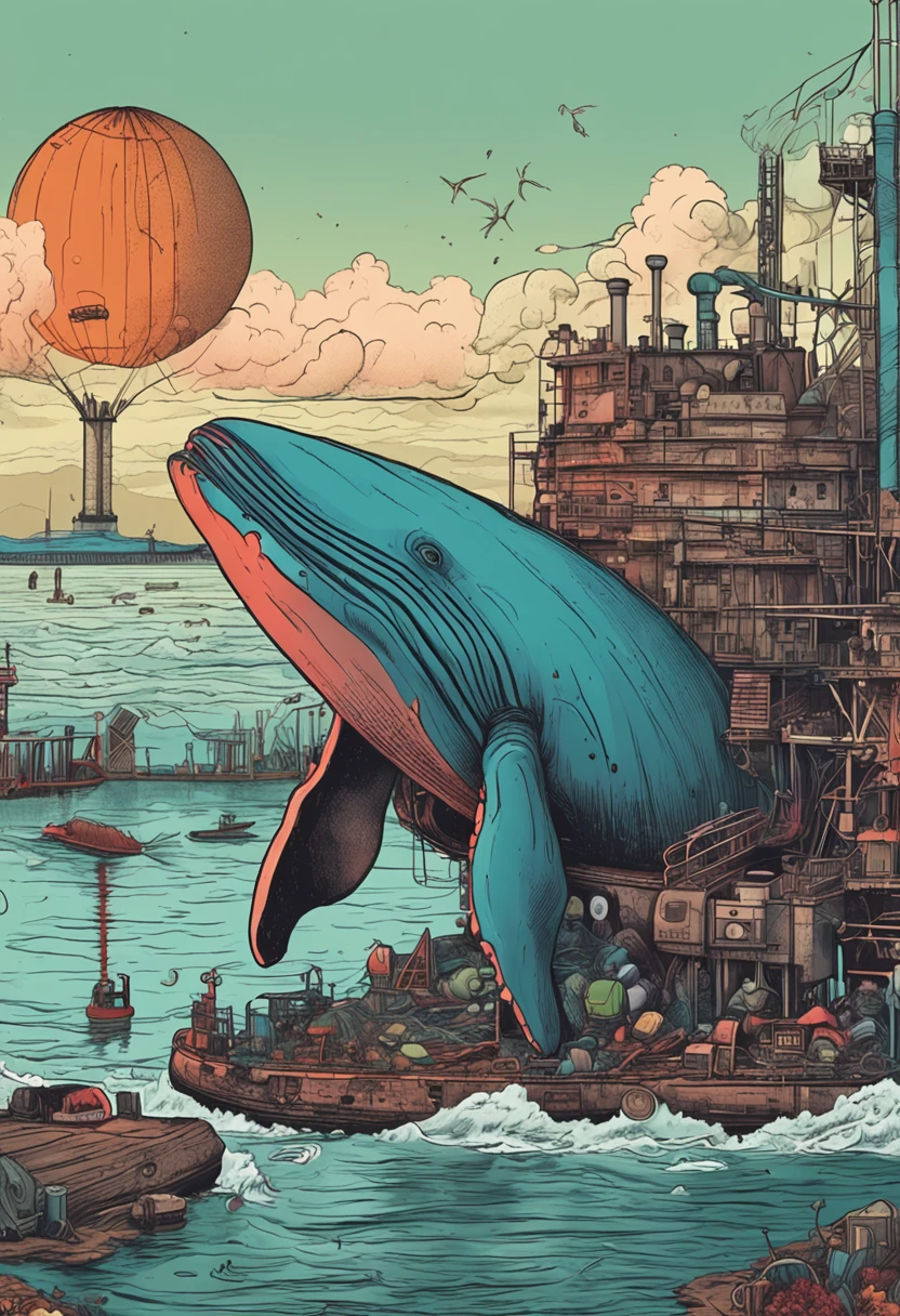 Whale mutation+(radiating:1.2)、Japan vessels、Sewage pipes+(nuclear power plant:1.1)、Green sewage,Sleeping floating dead fish rotten shrimp