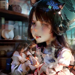 Beautiful girls,woman,fantasy,cute cat,lora,momo girls
