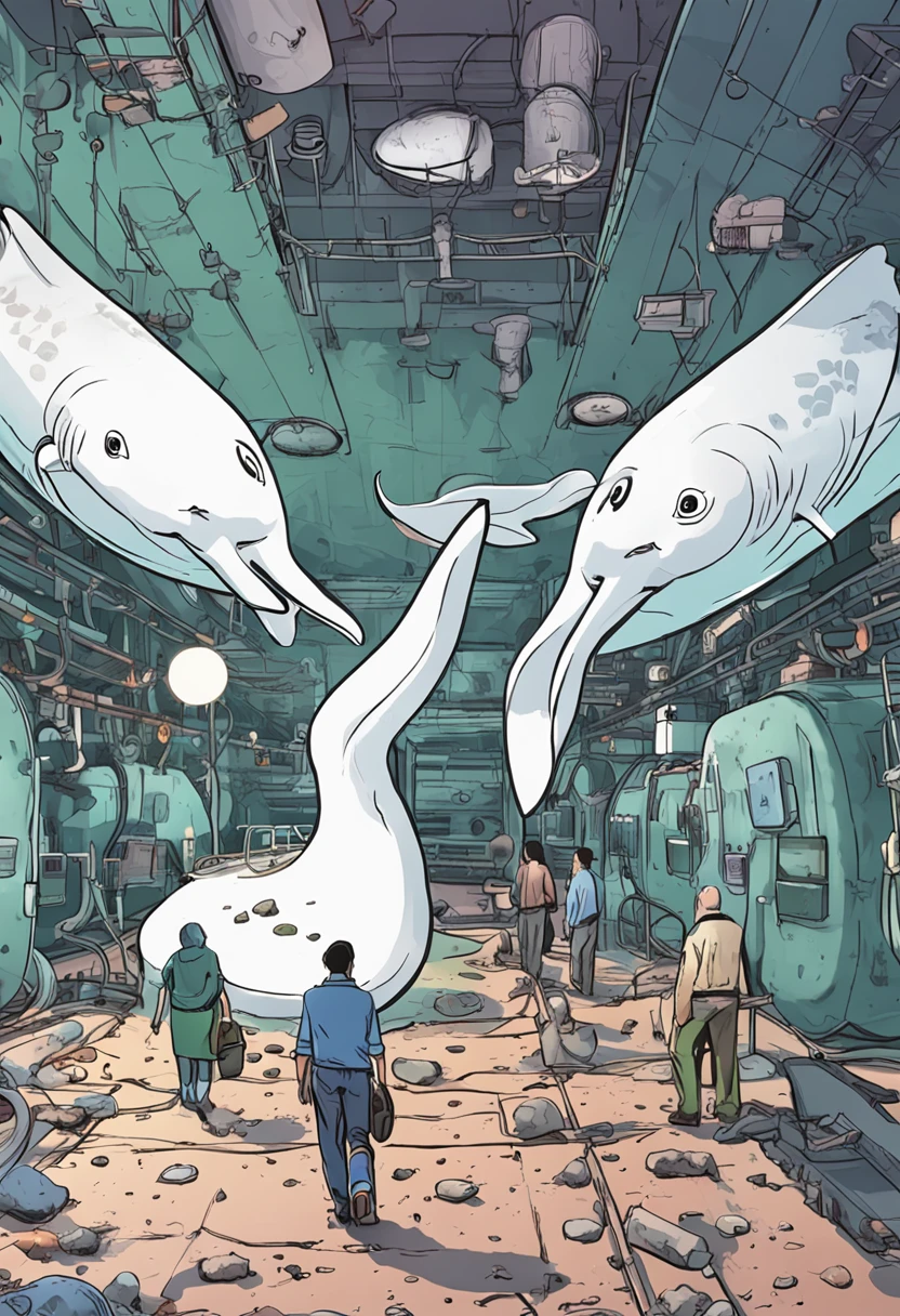 Whale mutation+(radiating:1.2)、Japan vessels、Sewage pipes+(nuclear power plant:1.1)、Green sewage,Sleeping floating dead fish rotten shrimp