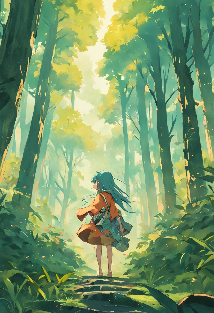 tambores tribais na floresta, pintura SNES