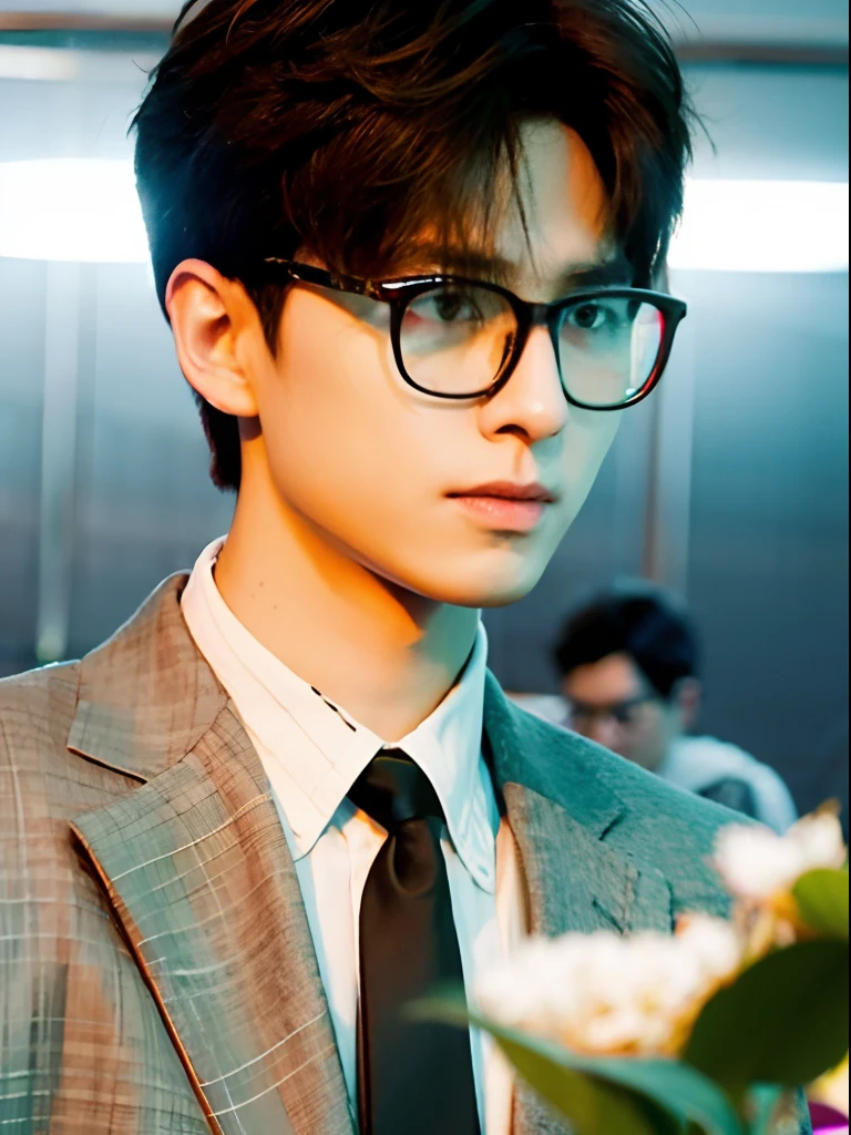 wears glasses