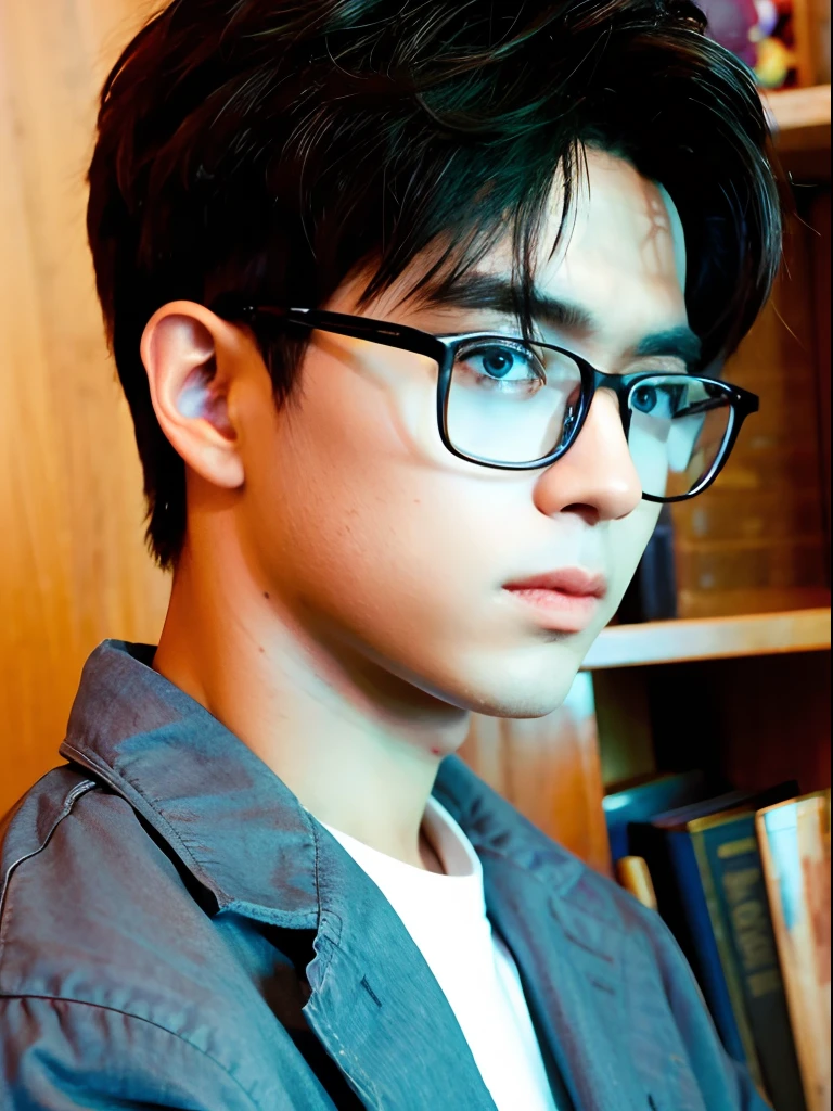 wears glasses