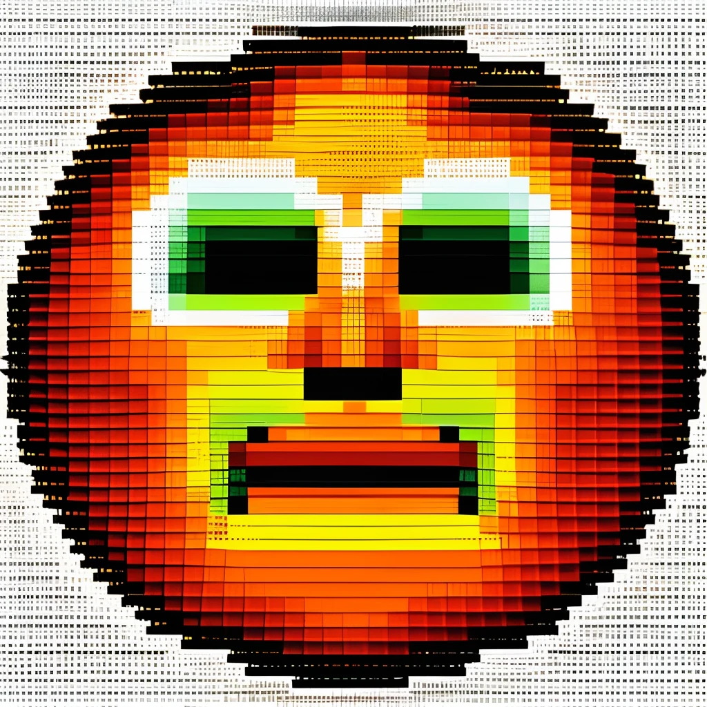 Orange face Donald Trump, Pixel art