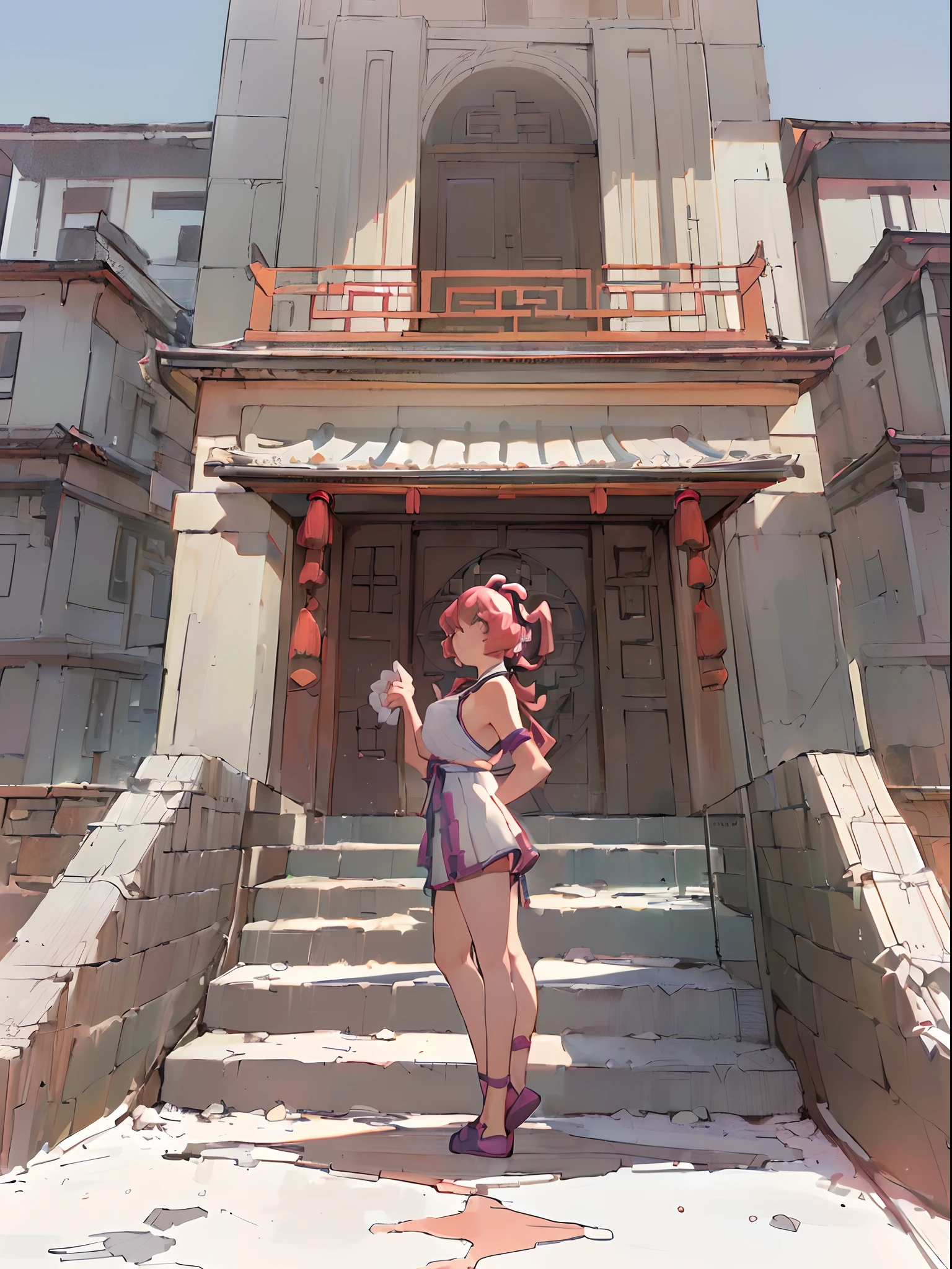 [:(Black background:1.5):40],(isometry:1.5), (Masterpiece, Top quality, Best quality, offcial art, Beautiful and aesthetic:1.2),(16k, Best quality, Masterpiece:1.2),architecture,  east asian architecture, (Simple background:1.5), scenery, No Man, stairways, Building, wall, Doorway building, stairways, Chinese architecture,(Summer:1.5)
