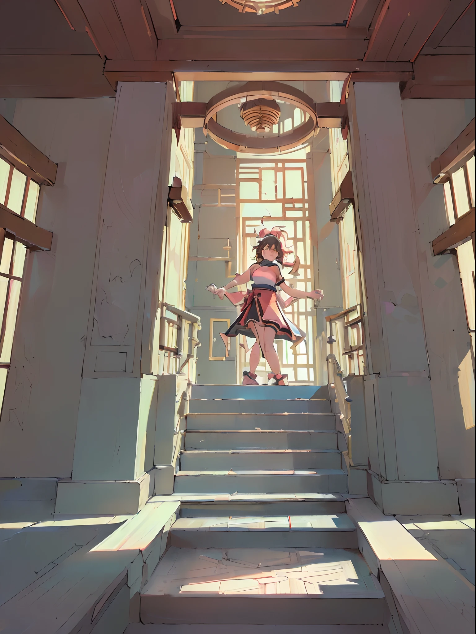 [:(Black background:1.5):40],(isometry:1.5), (Masterpiece, Top quality, Best quality, offcial art, Beautiful and aesthetic:1.2),(16k, Best quality, Masterpiece:1.2),architecture,  east asian architecture, (Simple background:1.5), scenery, No Man, stairways, Building, wall, Doorway building, stairways, Chinese architecture,(Summer:1.5)