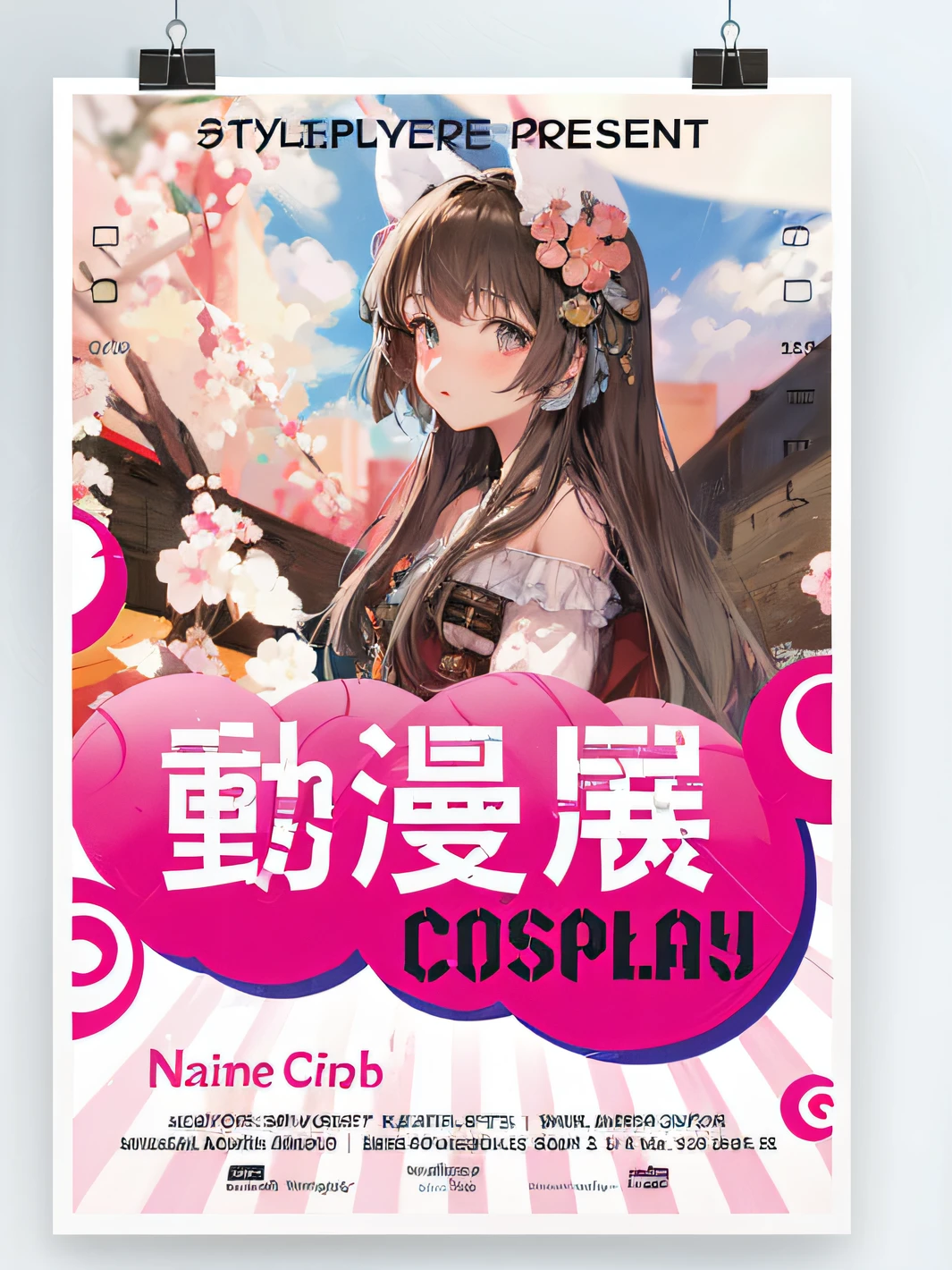 Poster close-up，Girl in dress, cosplay journal cover, Anime girl cosplay, An anime cover, Anime cosplay, comic cover, cosplay, concept art of comiket cosplay, Comic cover style, rpgmaker, Smooth anime CG art, publicity cosplay, trending on cgstation, CGSOCIERY, Anime a poster, Middle metaverse