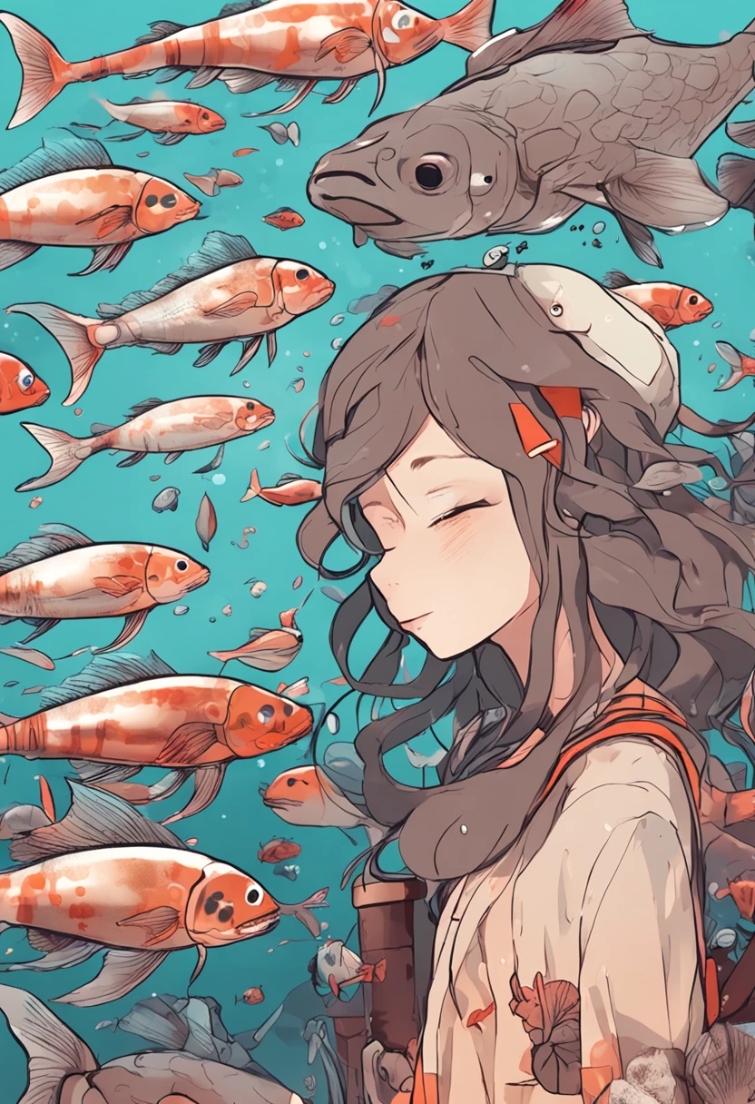 Marine life mutations+(radiating:1.2)、Japan vessels、Sewage pipes+(nuclear power plant:1.1)、Green sewage,Sleeping floating dead fish rotten shrimp