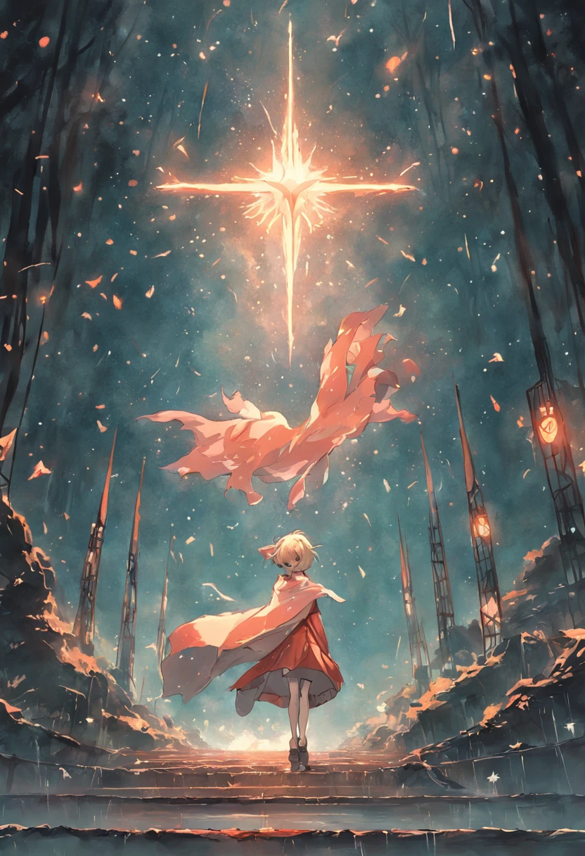 havia muitos animais ao redor de uma fogueira, na floresta, em uma noite estrelada, Expressions of joy, pintura SNES