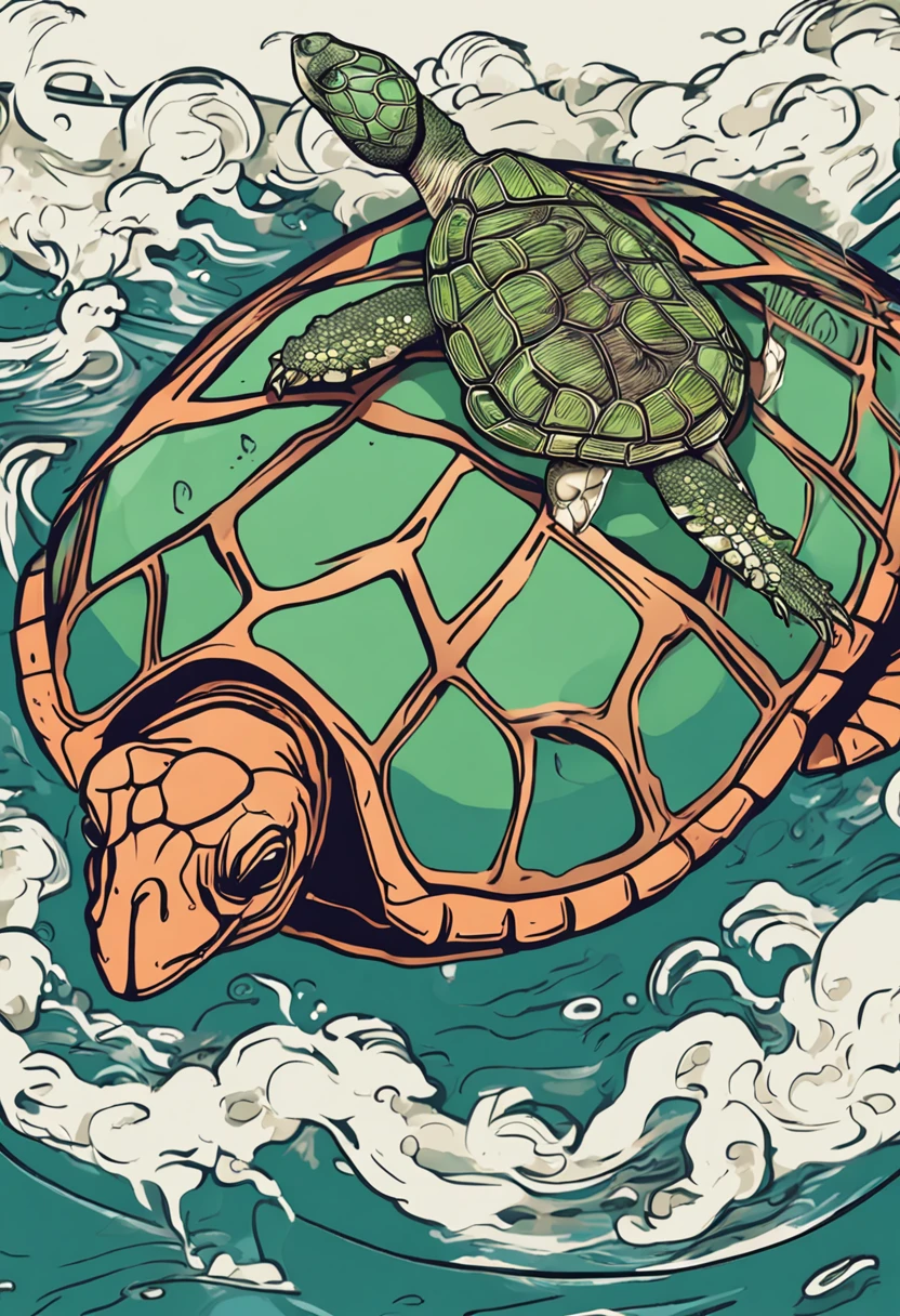 Turtle mutation+(radiating:1.2)、Japan vessels、Sewage pipes+(nuclear power plant:1.1)、Green sewage,Sleeping floating dead fish rotten shrimp