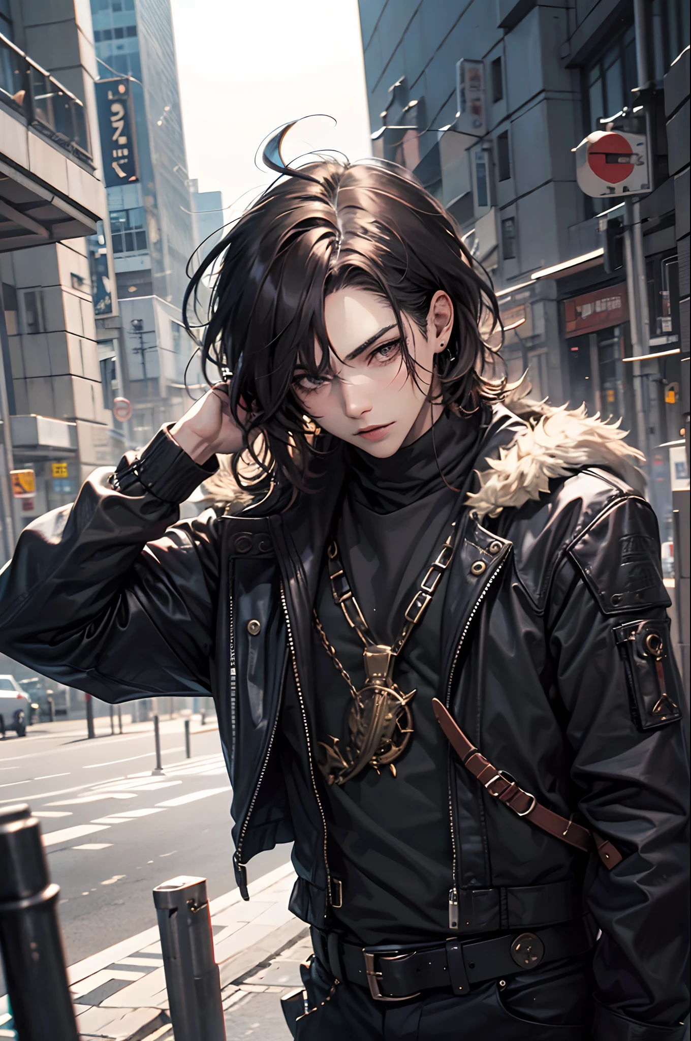 Personagem masculina de anime dark