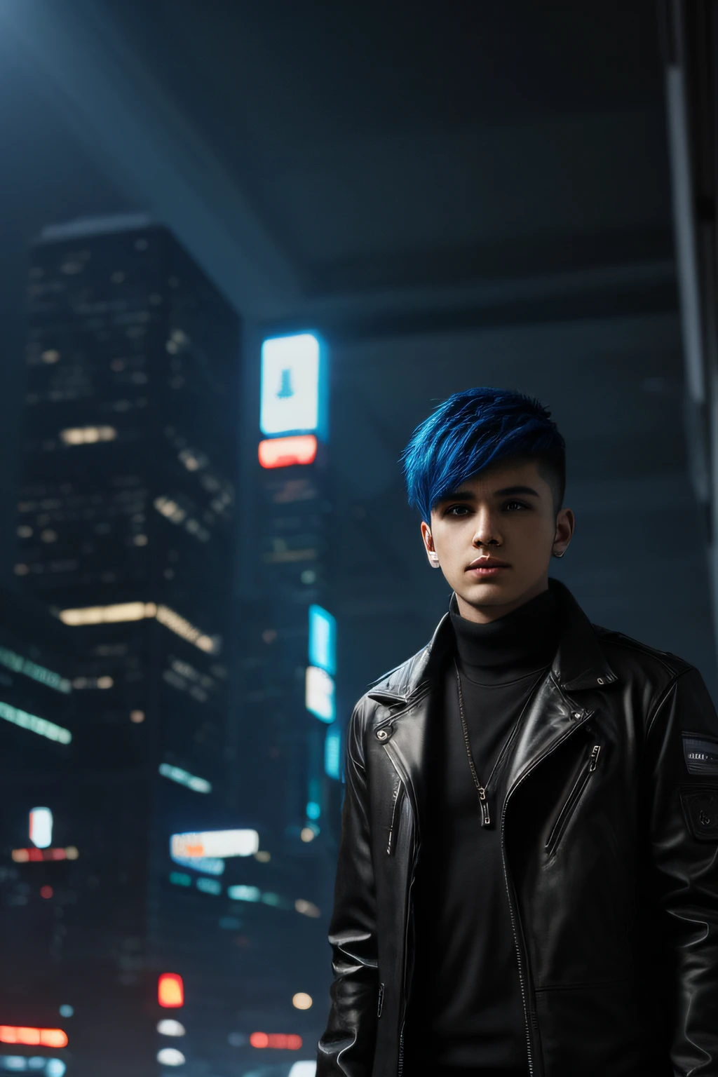 Change background cyberpunk boy realistic face ultra hd
