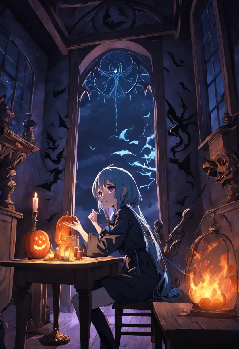 hallows,wall,table,night,ghastly
