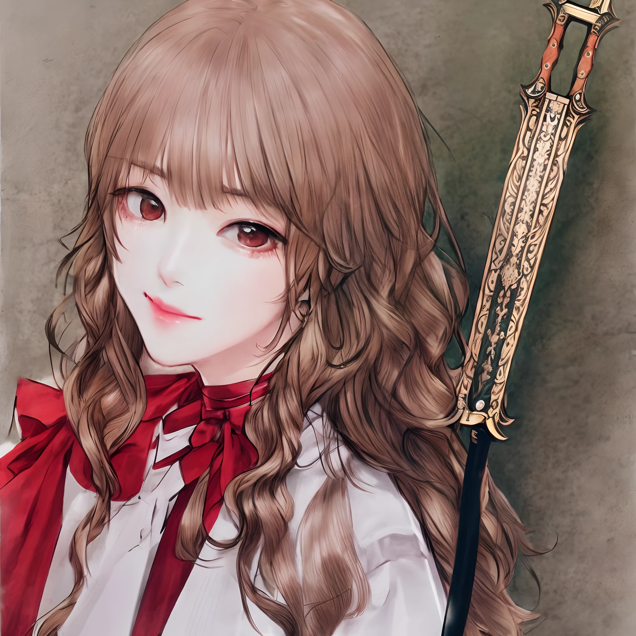 Obra prima, short hair up to the neck, cabelo liso, anime, estilo oriental, demon slayer, kimono preto, cabelos roxos, serious look, uma garota, 19 anos, com uma katana