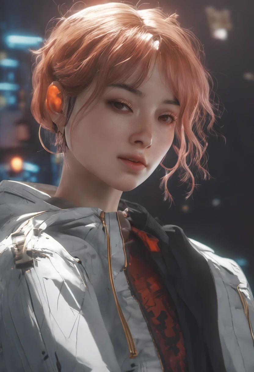 A woman in a white sweater holds her head, a character portrait inspired by Ayami Kojima, Tumbler, Photorealism, soft portrait shot 8 k, 8K portrait rendering, artwork in the style of guweiz, photorealistic anime girl render, hints of yayoi kasuma, Yayoi Kasuma, photorealistic anime, realistic anime 3 d style