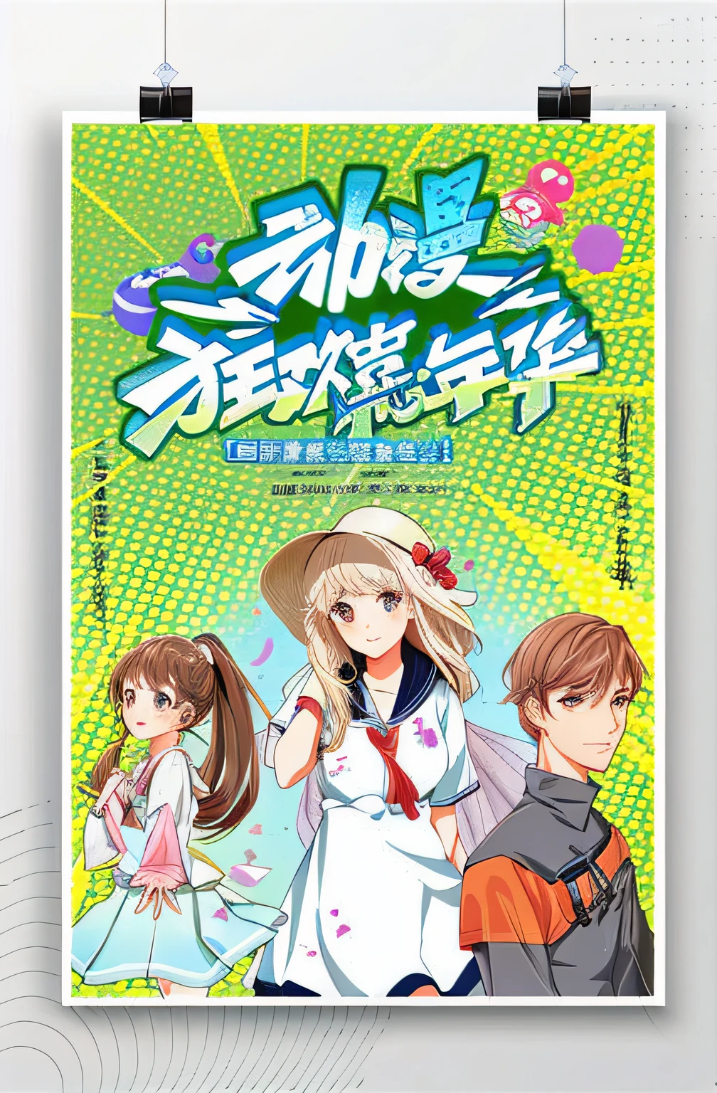 Posters of a group of people standing side by side, comic cover, perfect android girl family, fantrome, trending on cgstation, japanese shoujo manga, Comic cover style, front cover of a new video game, manga book anime style, comic cover, cover manga, An anime cover, Shoujo Manga, light novel cover art