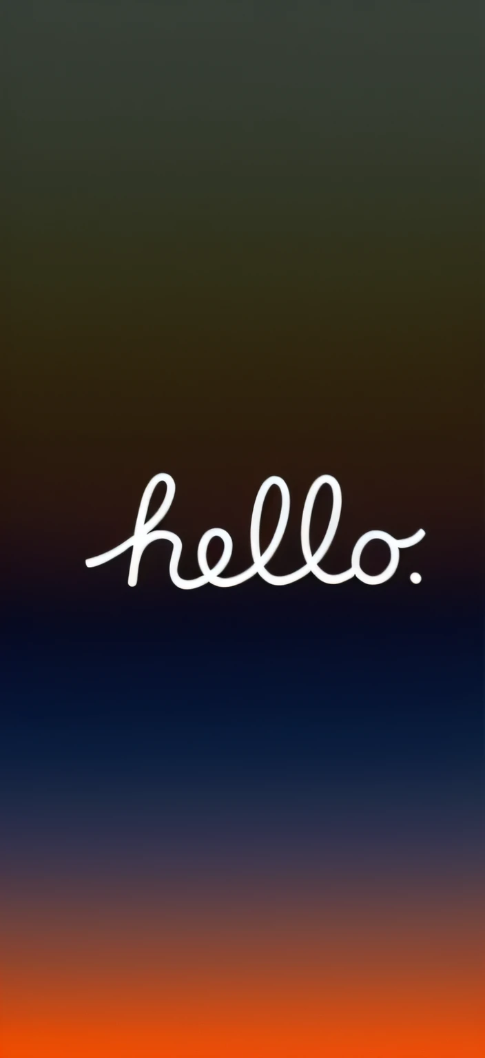 Close up of hello logo on colored background, Hello, Hello World, iphone picture, in white lettering, author：Nico Henrikan, iPhone photos, iPhone background, handwriting title on the left, author：Robbie Trevino, iphone wallpaper, on simple background, Mellow, photo taken with an iphone, lettering clean, shot on iphone, dribbble, photo on iphone