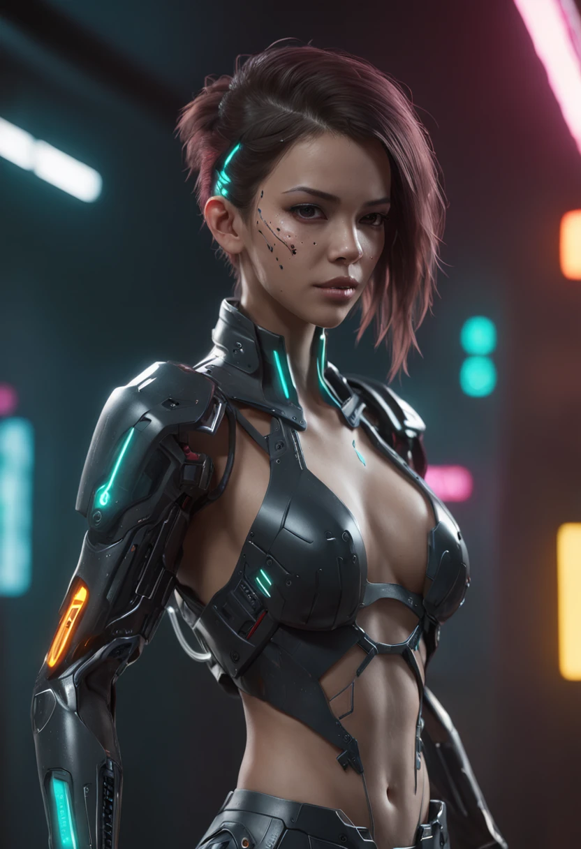 ((melhor qualidade)), ((obra-prima)), (detalhado: 1.4), ..3d, Bruna Marquezine como uma imagem de uma linda mulher cyberpunk, ((corpo inteiro)), HDR (high dynamic range), ray tracing, NVIDIA RTX, Super-Resolution, Unreal 5,Subsurface dispersão, Textura PBR, Post-processing, anisotropic filtering, profundidade de campo, Maximum clarity and sharpness, texturas multicamadas, Albedo e mapas Speculares, surface shading, Accurate simulation of light-material interaction, perfectly proportions, octan render, Two-tone lighting, Abertura ampla, ISO baixo, White balance, 8K BRUTO,  ::style futurista cyberpunk, Estilo realista, ::n_style pintura digital, deformed parts, rosto deformado, ((rosto feio)), ((deformed hands)),