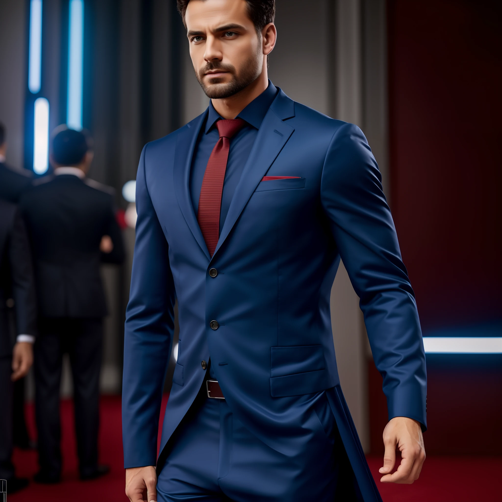 homem vestido de terno, corpo inteiro, 8k, cinemactic