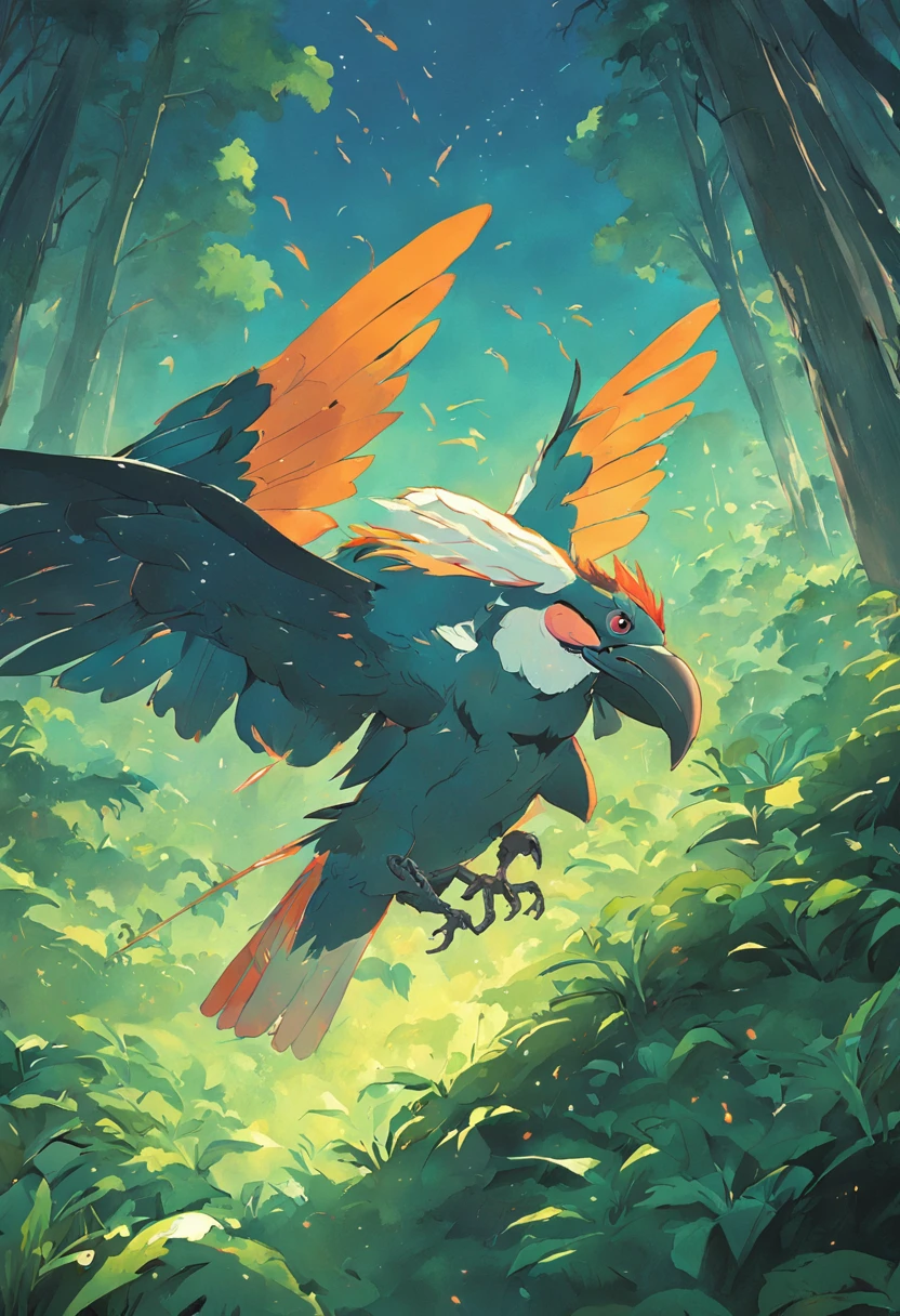 tucano na floresta, pintura SNES