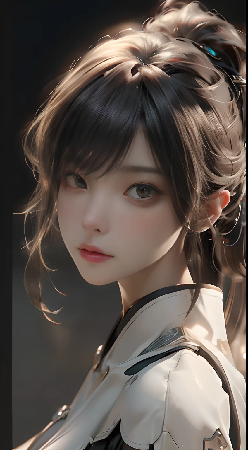 ((Best quality)), ((masterpiece)), (detailed:1.4), 3D, an image of a beautiful cyberpunk female,HDR (High Dynamic Range),Ray Tracing,NVIDIA RTX,Super-Resolution,Unreal 5,Subsurface scattering,PBR Texturing,Post-processing,Anisotropic Filtering,Depth-of-field,Maximum clarity and sharpness,Multi-layered textures,Albedo and Specular maps,Surface shading,Accurate simulation of light-material interaction,Perfect proportions,Octane Render,Two-tone lighting,Wide aperture,Low ISO,White balance,Rule of thirds,8K RAW,