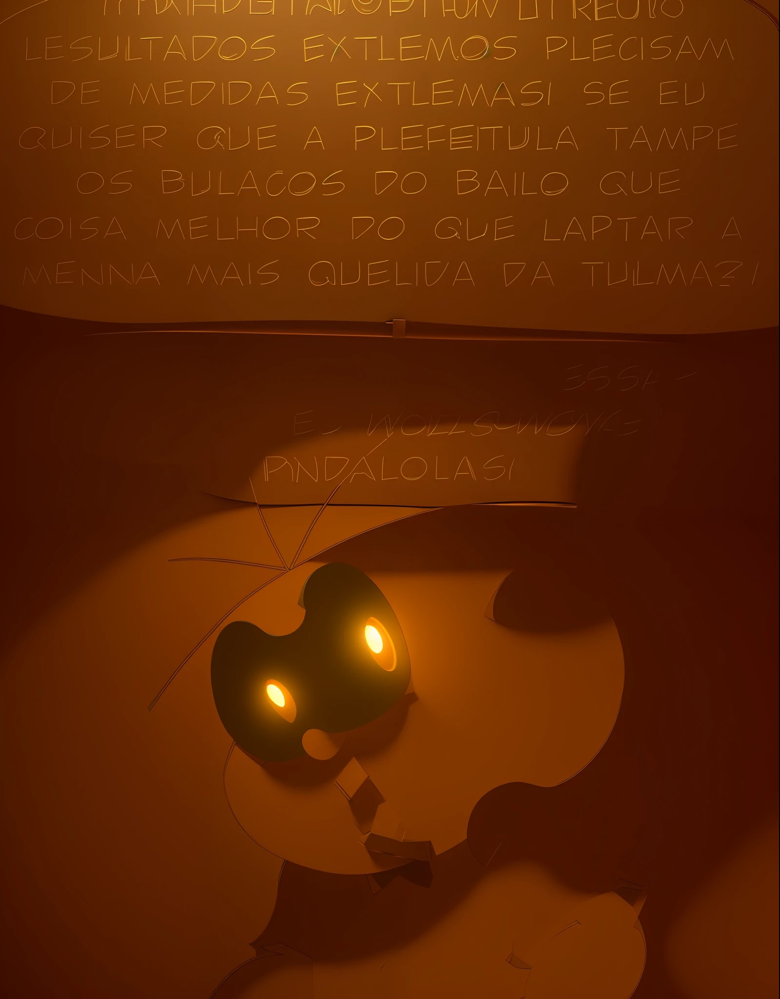 desenho 3D cheio de sombras, arte dos desenhos 3D com shaders, cel shading, em estilo cartoon, 3D render, cartoon style, render, estilo de arte dos desenhos 3D, official art, in style of digital 3D cel shading art, full color render art, official art, cinematic lighting, golden hour, studio illumination, ambient lighting, cores realistas