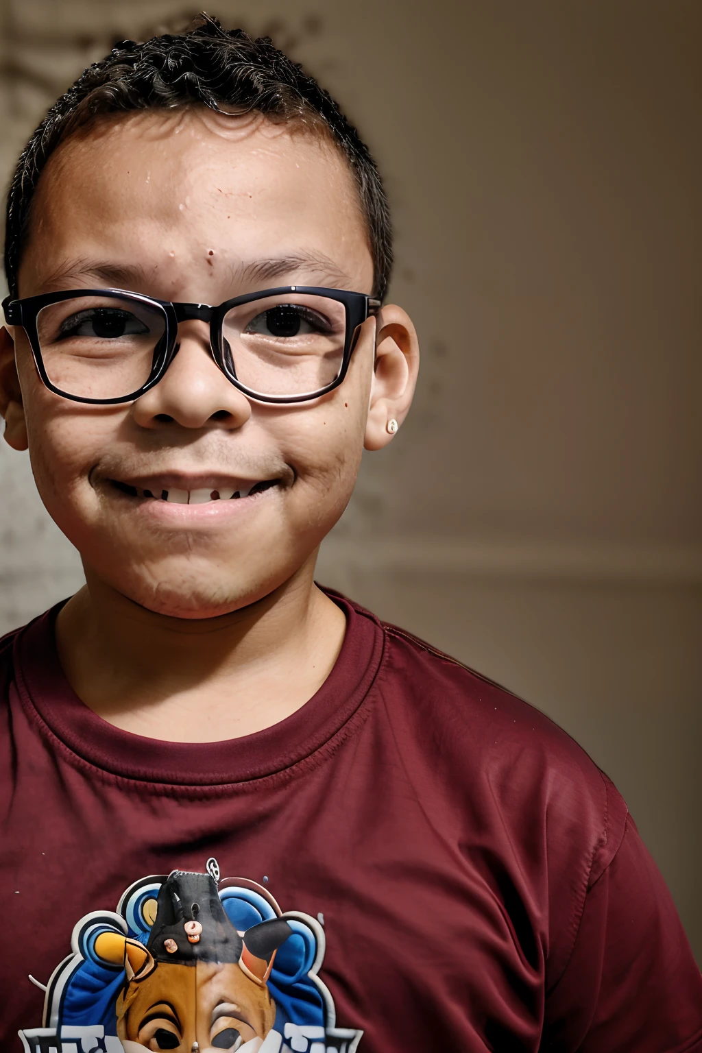 loranerdinho1, Fotografia de (meio corpo:1.4) de um garoto de 3 anos usando oculos, corpo voltado para a camera, vestindo uma roupa branca de cozinheiro, com camiseta vermelha por baixo, bonnet "estilo skatista" vermelho em sua cabeca. E com as maos para tras do corpo em uma pose orgulhosa para a fotografiaEle esta atras de uma bancada de cozinha industrial, de frente para a camera e sorrindo. A cozinha tem todos os acessorios essenciais de uma cozinha industrial.desfoque de fundo. (rosto detalhado:1.3), (hiper-detalhado, UHD:1.3)