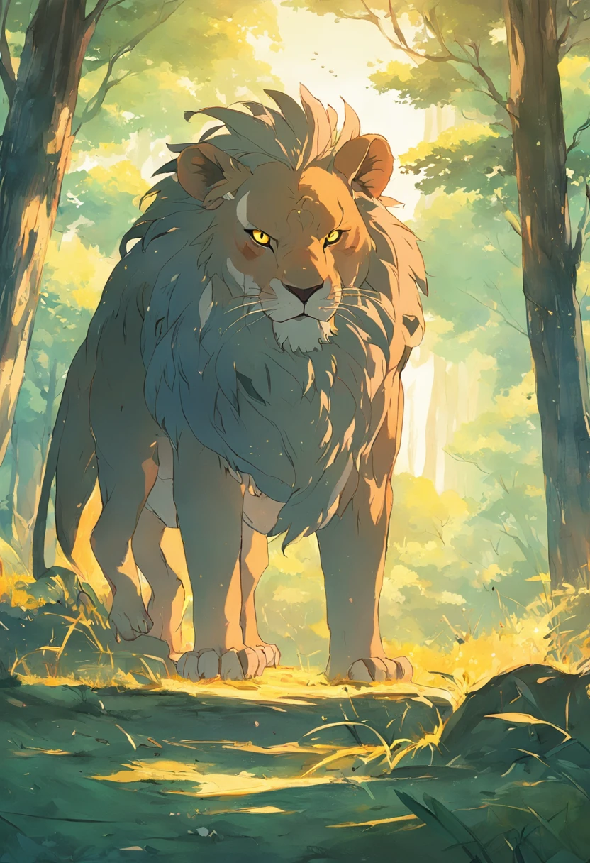 Lion in the forest, pintura SNES
