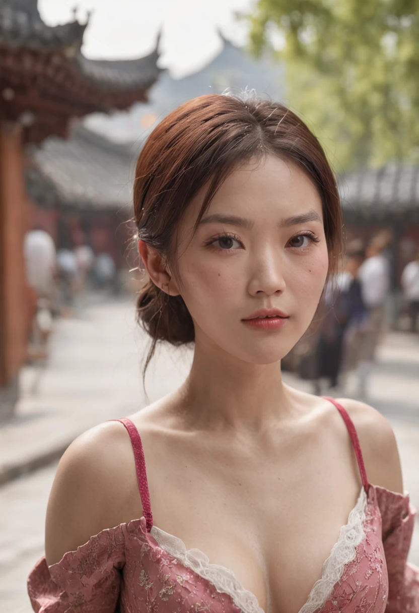 Real bustling street,Street photography style,crisp breasts,爆乳,, (crisp breasts)(captivating photograph of a,One of the Chinese women's hair was tied in the back:1.1), (Relax on a natural street in a picturesque outdoor setting:1.1), (The bare and plump body complements the tranquil environment:1.1),, (Canon EOS R6 camera, Perfect for capturing outdoor scenes:1.2), (Use Canon RF 24-70mm f/2.The 8L is a USM lens,For versatile capture:1.2), (Sweat ran down her skin, Create soothing contrasts:1.1), (The play of light and shadow highlights her curvaceous figure and form:1.1), (Her relaxed and contemplative expression blends in with the tranquil surroundings:1.1), (The natural beauty of the surroundings of the hot springs enhances the composition:1.1), (A moment of quiet immersion in nature, Women live in harmony with the environment:1.1), (Capture images that blend in with art, culture, and natural beauty:1.1)), Cinematic, Hyper-detailed, insanely details, beautifully color-graded, illusory engine, degrees of freedom, Hyper-Resolution, megapixel, Cinematic lightning, Anti-aliasing, FKAA, TXAA, RTX, Real streets,SSAO, post-proces, postproduction, Tone-mapping, ..CGI, vfx, SFX, insanely detailed and intricate, hyper-maximalist, Ultra photo realsisim, volumetr, Photorealistic, The ultra-realistice, Ultra-detailed, Intricate details, Super detailed, Full color, Volumetric lightning, hdr, Realistic, illusory engine, 16k, Sharp focus, rendering by octane