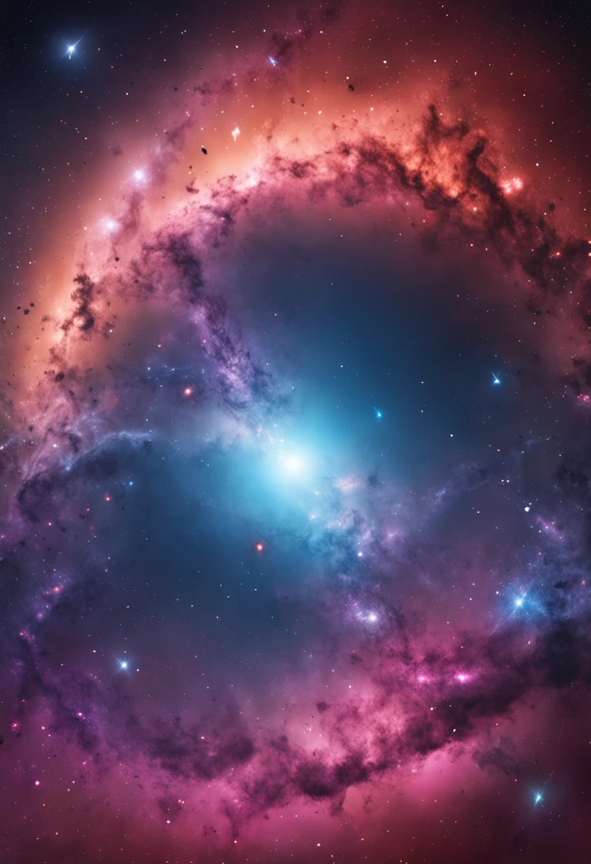 space galaxies colliding between them