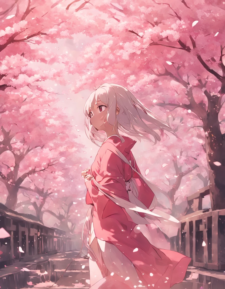 Nestled within a tranquil Zen garden, a girl embodied the delicate beauty of cherry blossoms, her presence breathing life into the serene surroundings. With her combination of modern and stunning styles, she exuded an aura of enchantment that mesmerized all who encountered her.