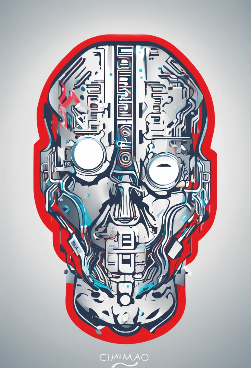 Desenhe uma logo minimalista para um canal do YouTube chamado 'InteligencIArtificial'. The design should incorporate an icon that represents artificial intelligence, as a digital brain or neural circuits. As linhas devem ser modernas e elegantes. The color palette should be a combination of cybernetic blue, prata e toques de vermelho. O nome 'InteligencIArtificial' deve ser escrito com uma fonte futurista e limpa, possivelmente em negrito, with 'Inteligenc' in cybernetic blue, 'IA' em vermelho destacado e 'rtificial' em prata.
