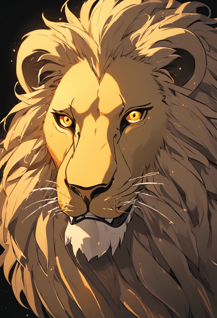 A closeup of a lion's head in gold color on a black background, lion icon, half lion, lion head, third lion head, no fundo cinzento, , em um fundo cinza, Lion, anonymous lion face, Criado no Adobe Illustrator, icon, with the mane of a lion, single logo, Rei, lions, me, fundo do telefone