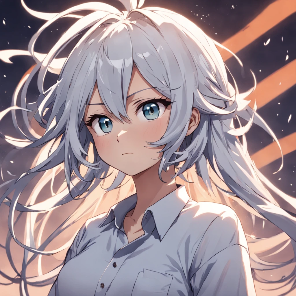 uma imagem de desenho animado de uma mulher gostosa com cabelos brancos e uma camisa branca, mulher perfeita de cabelos brancos, mulher anime sedutora, cabelos prateados (rabo-de-cavalo), mulher do cabelo prateado, cabelos brancos, OC Commission, kantai collection style, mulher cabelo prateado, Pose casual, mulher com cabelo branco, mulher anime atraente, [ Arte digital 4K ]!!, menina anime, Commission for High Res