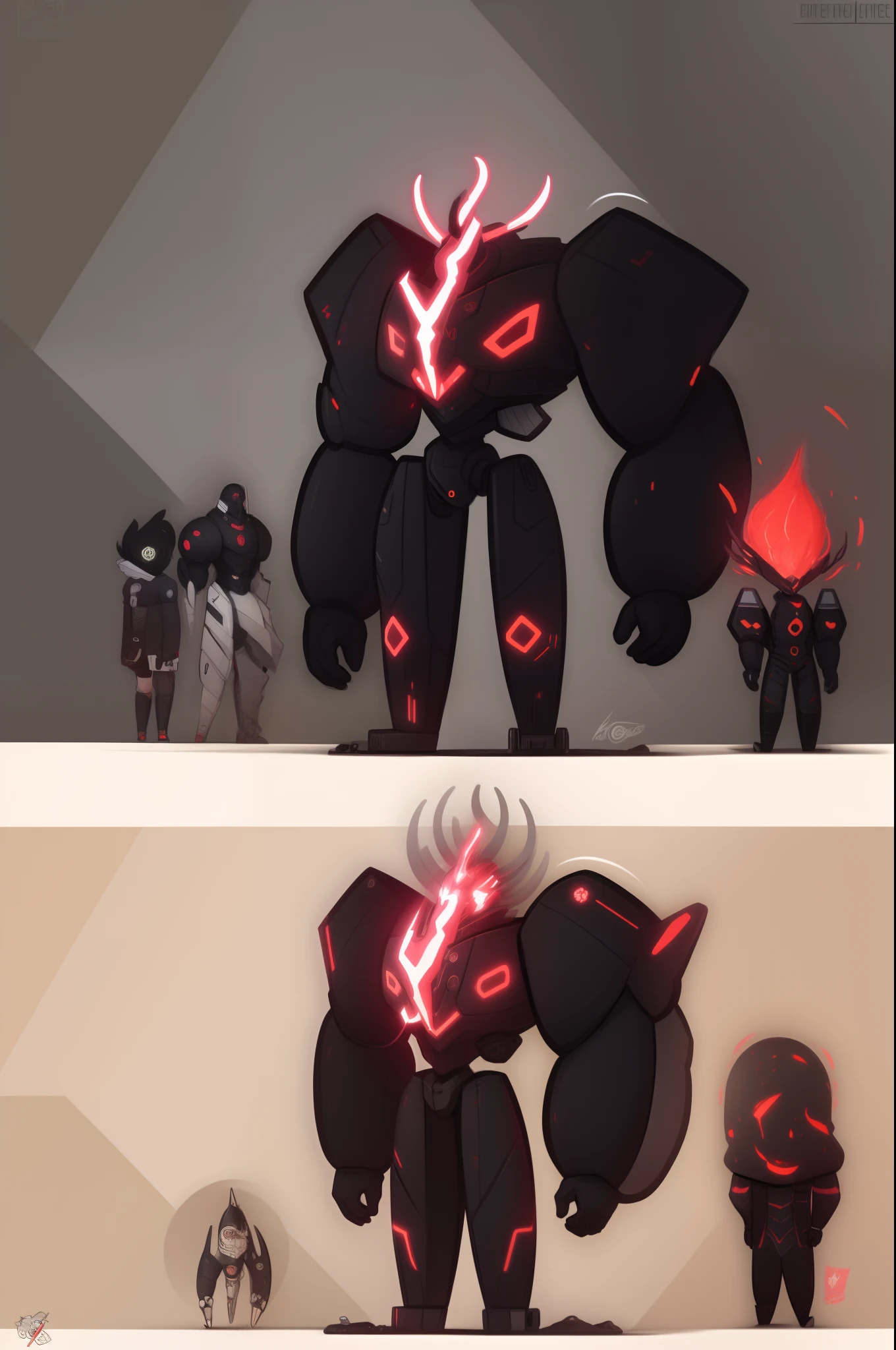 mech, style N3O-A1PHAangel mech,N3O-A1PHA style,chibi,full body,standing