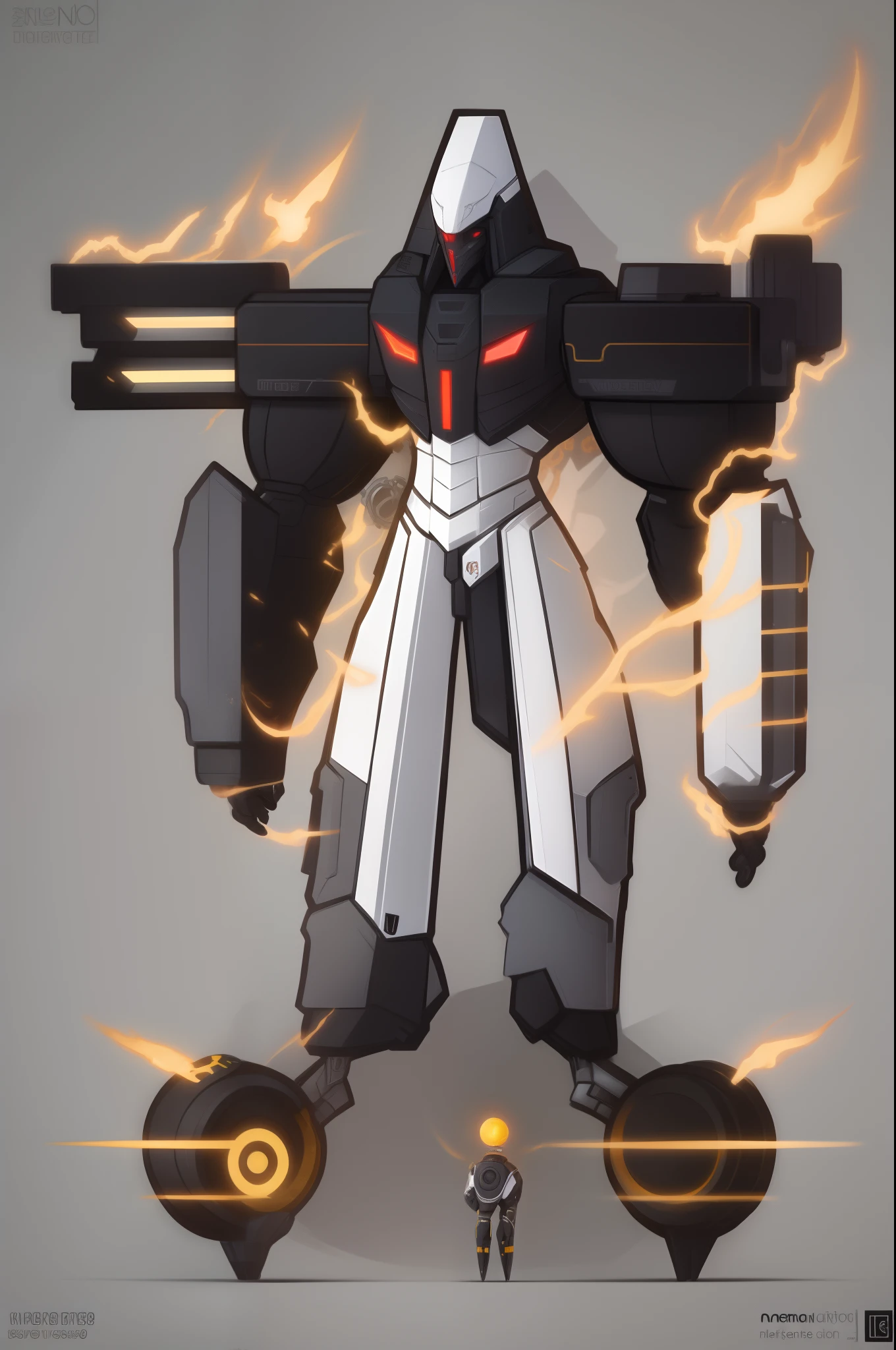 mech, style N3O-A1PHAangel mech,N3O-A1PHA style,chibi,full body,standing