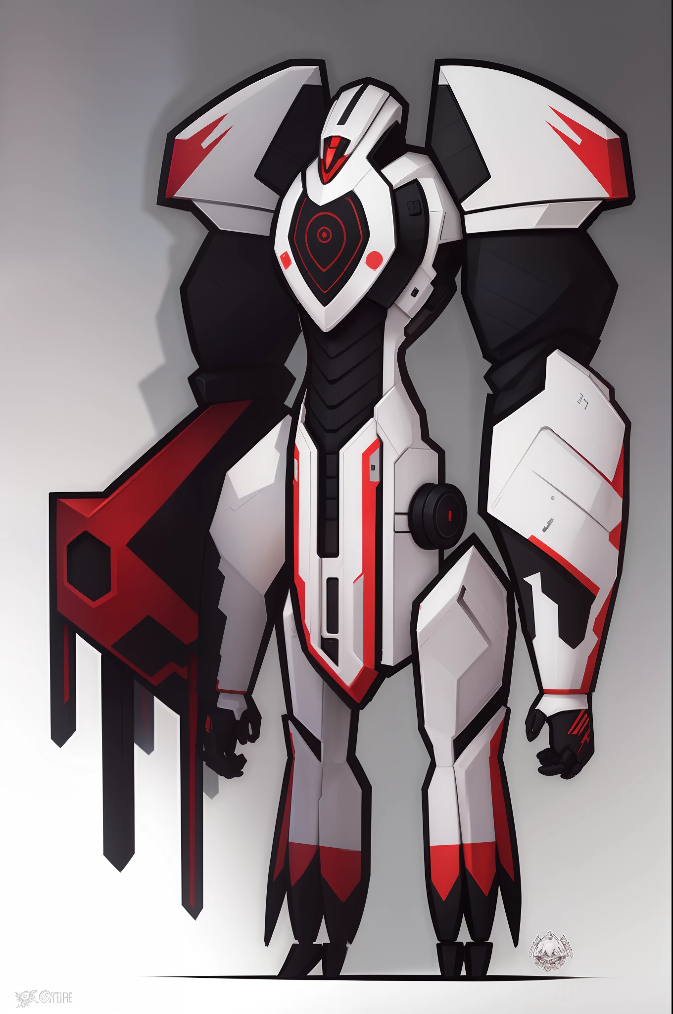 mech, style N3O-A1PHAangel mech,N3O-A1PHA style,chibi,full body,standing