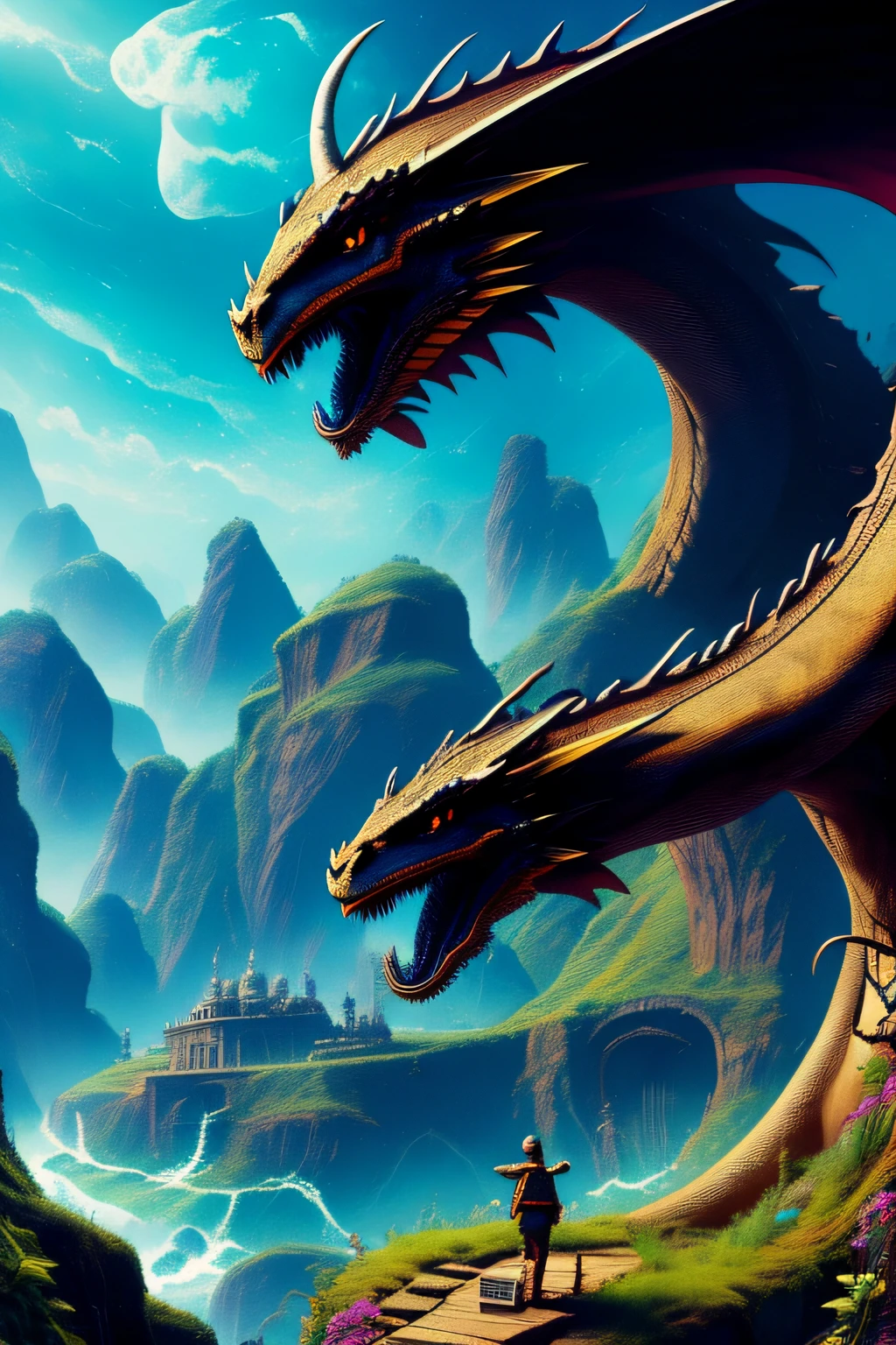 Imagine a serious dragon