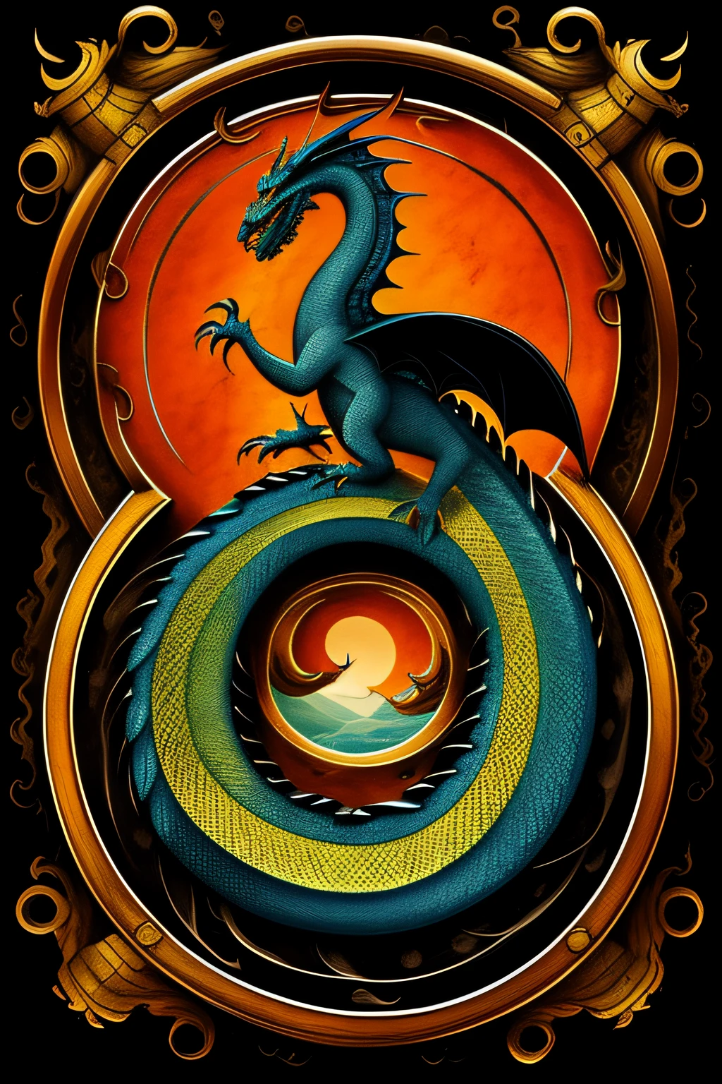 Imagine a medieval dragon mark