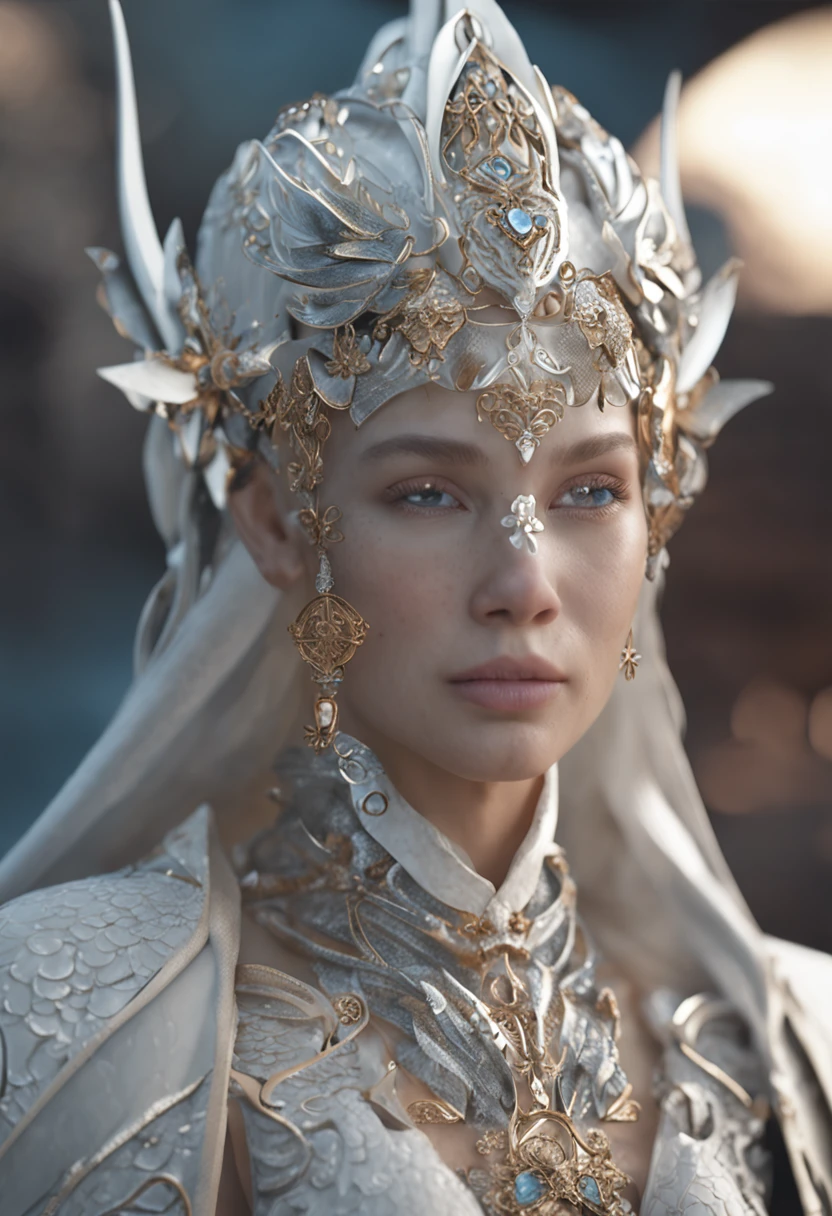 The pure white sword body is delicate and exquisitely ornate,（((The body of the sword is designed with diamond and light blue particle effect filigree patterns：1.3))), borda, (The body of the sword is symmetrically ornamented:1.3), （The entire blade of the swords is centered：1.3), Mid-range close-up，（Silhueta geral：1.3),（Fantastic angelica flowers background：1.2), Ultra photo realism, super-fino, 8k,Premium wallpapers，A mais alta qualidade de imagem，..3d,c4d,Master masterpieces，octane rendering