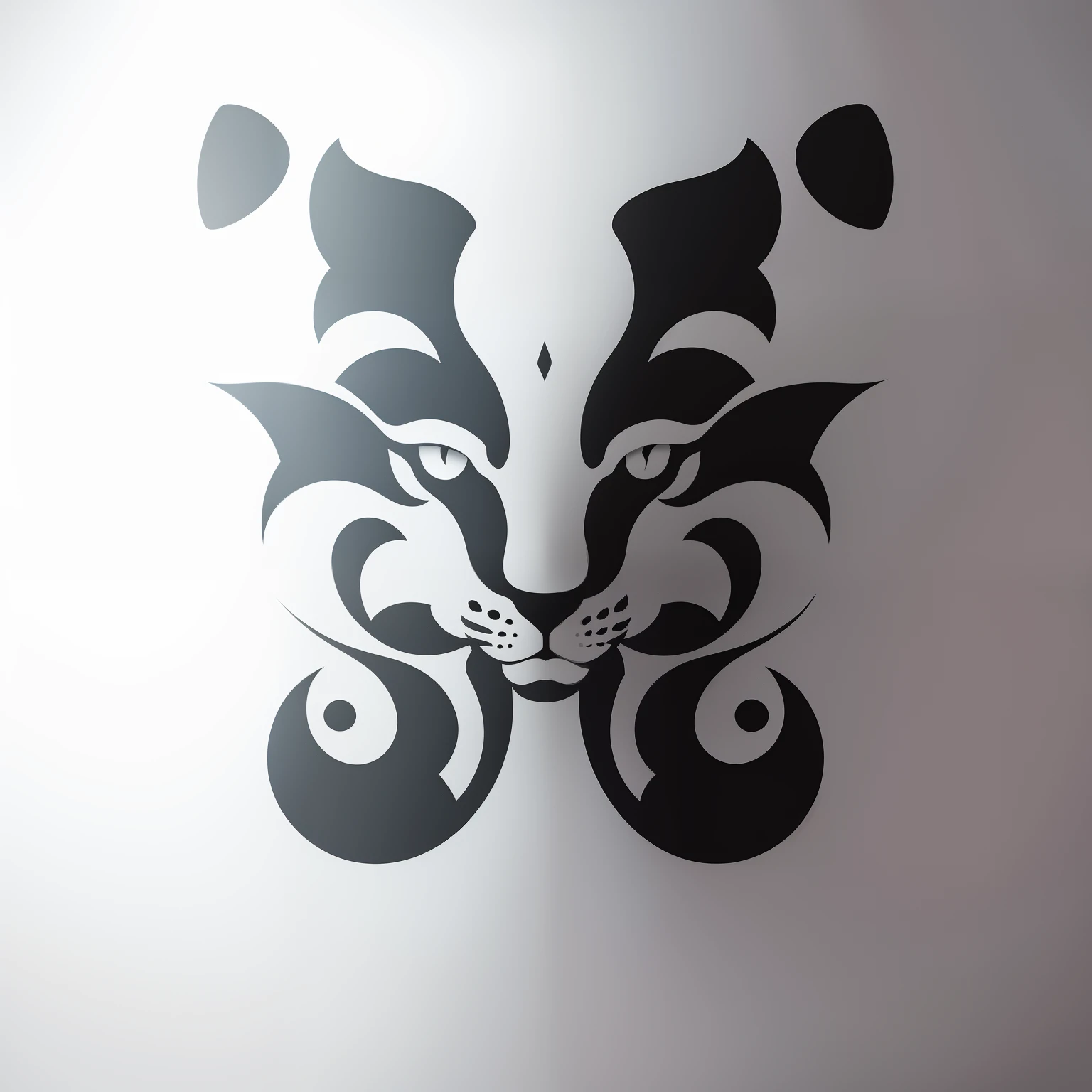 Leopardo branco leopardo das neves design legal, minimalist logo graphic design simple details few details, logotipo de luxo preto e branco luxo, logotipo rico