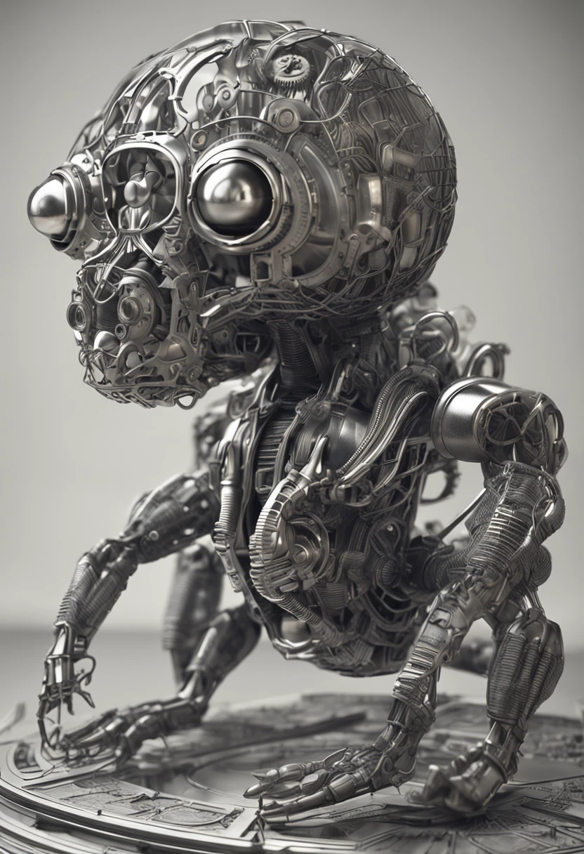 mechanical monkey made of glass, HR Giger, Zdzislaw Beksiński, Dariusz Zawadzki, Innovative form, Future style, innovative materials, lateral view, trending on artstation, sharp focus, studio photo, Fantasy, SCI-FI, futuristic, style of Leonardo da Vinci, Miki Asai Macro photography, close-up, hyper detailed, trending on artstation, sharp focus, studio photo, intricate details, highly detailed, by greg rutkowski