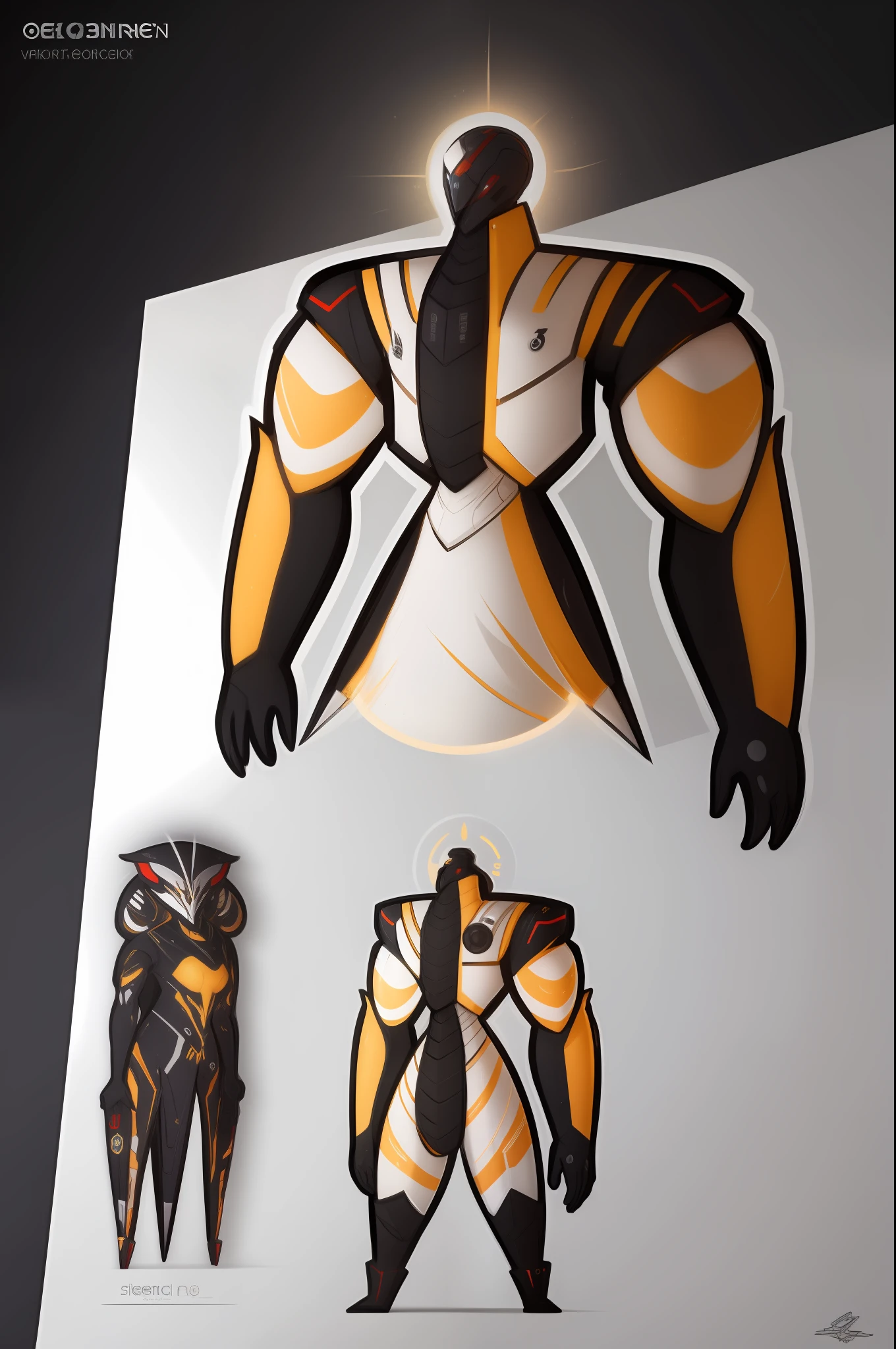 mech, style N3O-A1PHAangel mech,N3O-A1PHA style,chibi,full body,standing, female mech