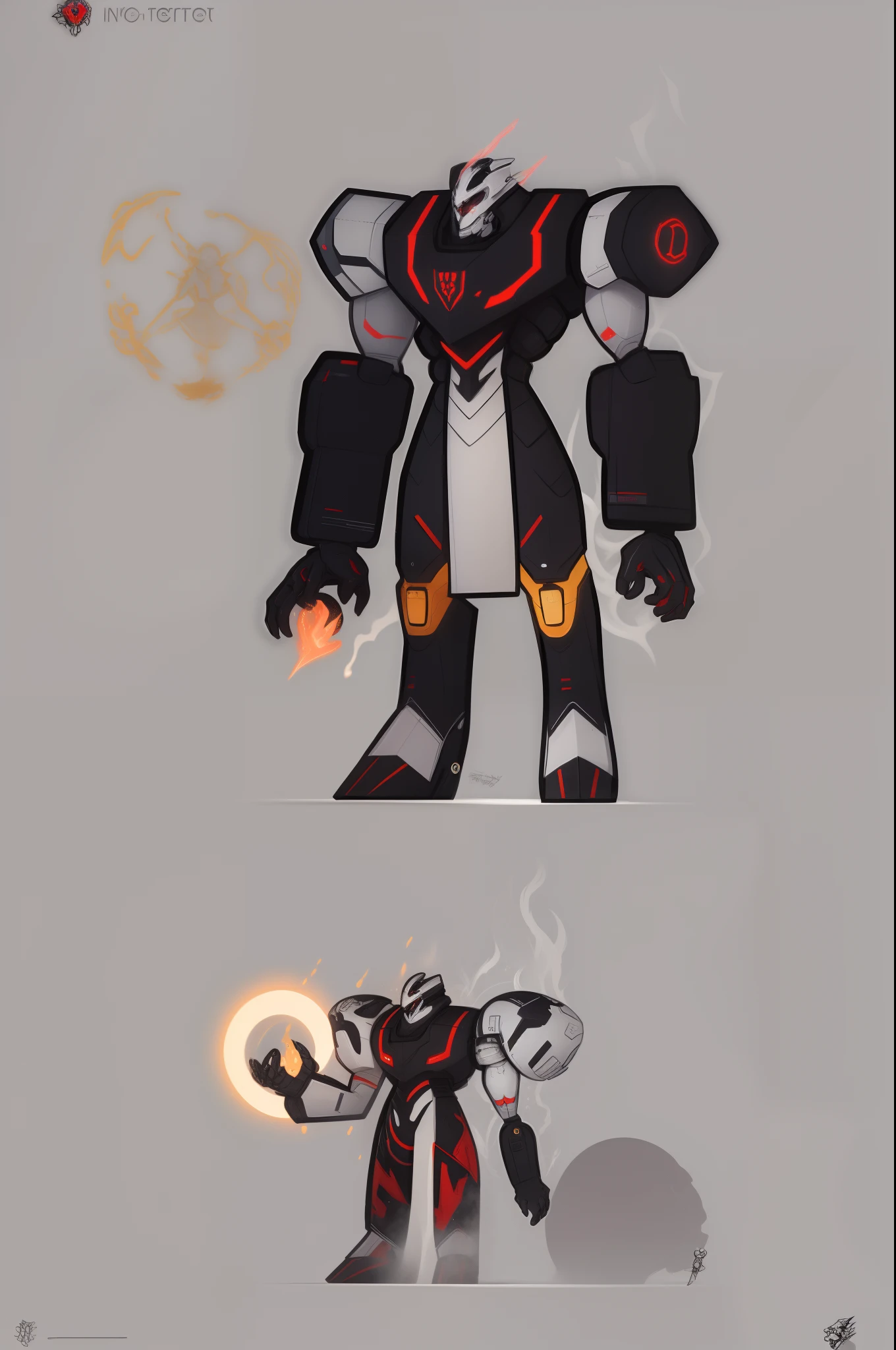 mech, style N3O-A1PHAangel mech,N3O-A1PHA style,chibi,full body,standing, female mech